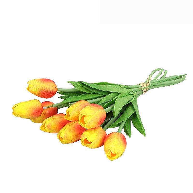 Real Touch  Tulip - Orange Fl-Jh198 -  Plants | ريل تاتش توليب - برتقالي - ebarza Furniture UAE | Shop Modern Furniture in Abu Dhabi & Dubai - مفروشات ايبازرا في الامارات | تسوق اثاث عصري وديكورات مميزة في دبي وابوظبي