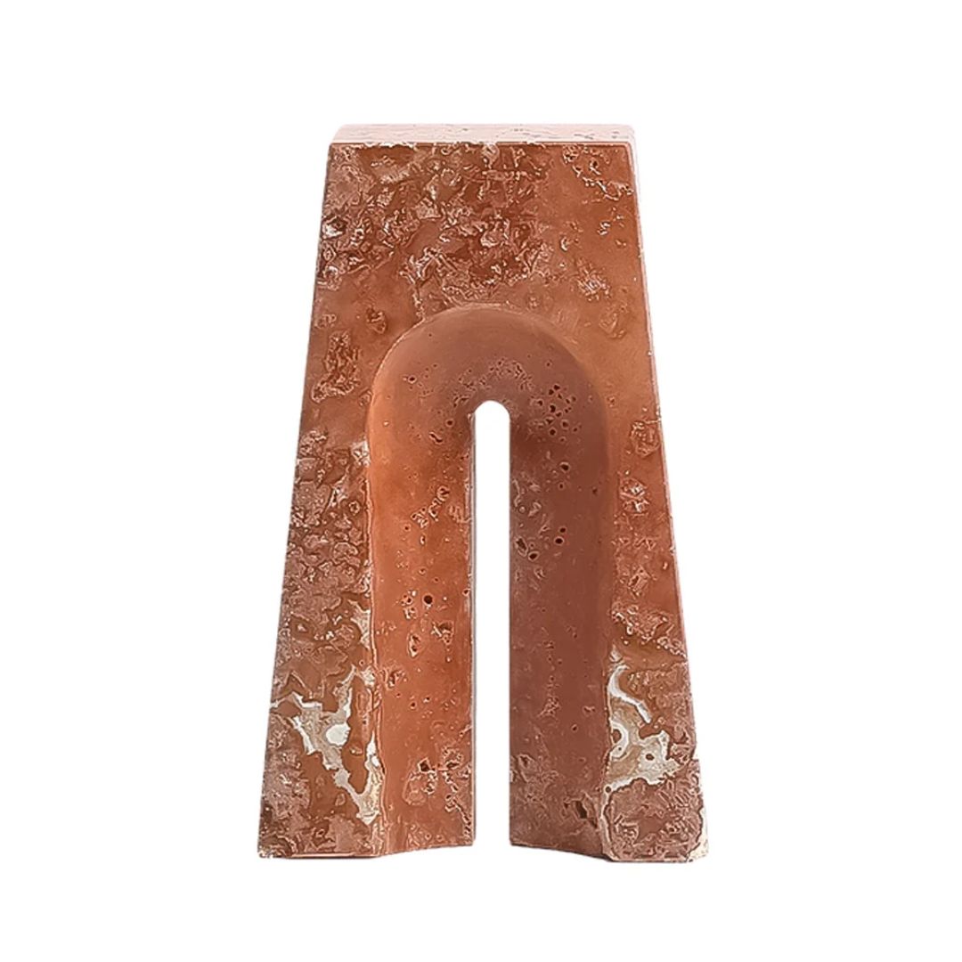 Red Arch high home decor figurine by BEACON, featuring a sleek, modern design in vibrant red for stylish interior decor.