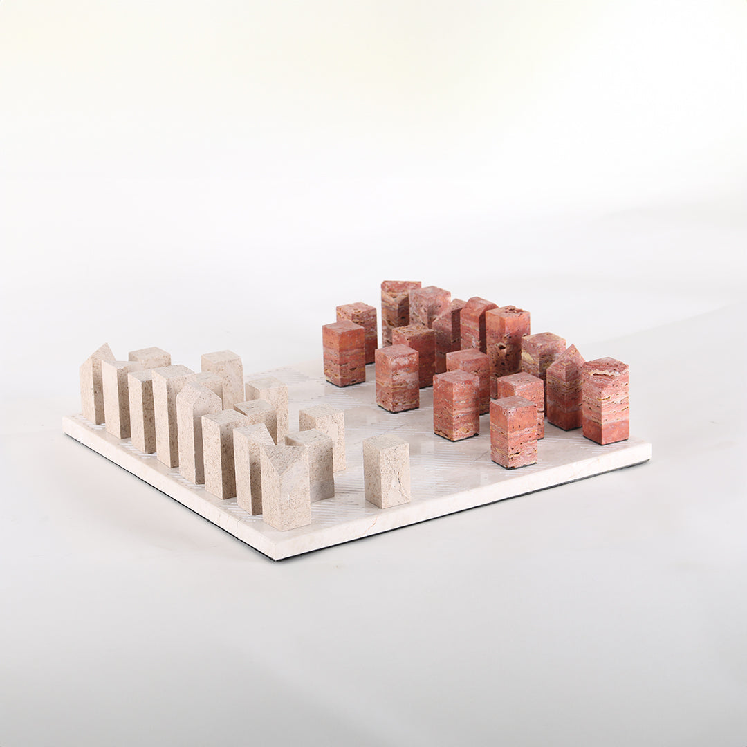 Red Ochre Chessboard figurine from BEACON home decor collection, detailed red and ochre design for decorative display.
