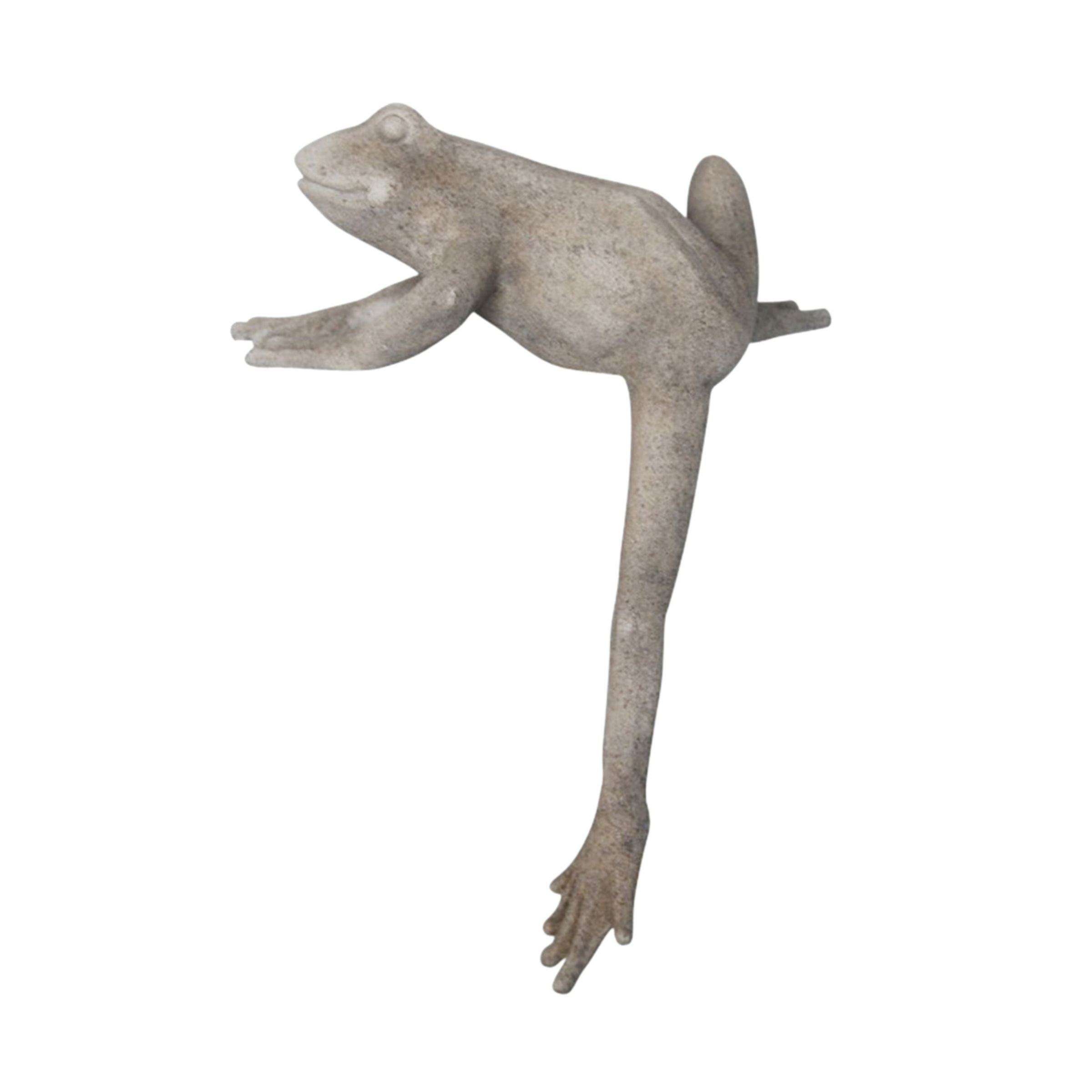 Resin Frog With Leg Down 12180-01 -  Home Decor Figurines | الضفدع المصنوع من الراتنج مع أسفل الساق - ebarza Furniture UAE | Shop Modern Furniture in Abu Dhabi & Dubai - مفروشات ايبازرا في الامارات | تسوق اثاث عصري وديكورات مميزة في دبي وابوظبي