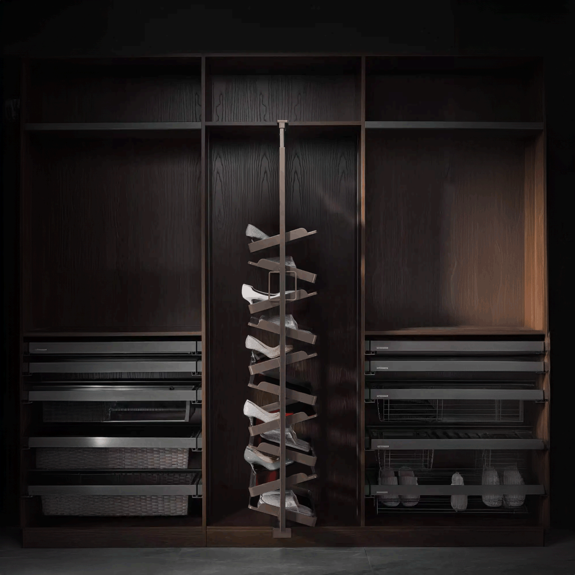 REVOLVE SHOE RACK 10-LAYERS MA.5601 -  Shelves - ebarza Furniture UAE | Shop Modern Furniture in Abu Dhabi & Dubai - مفروشات ايبازرا في الامارات | تسوق اثاث عصري وديكورات مميزة في دبي وابوظبي