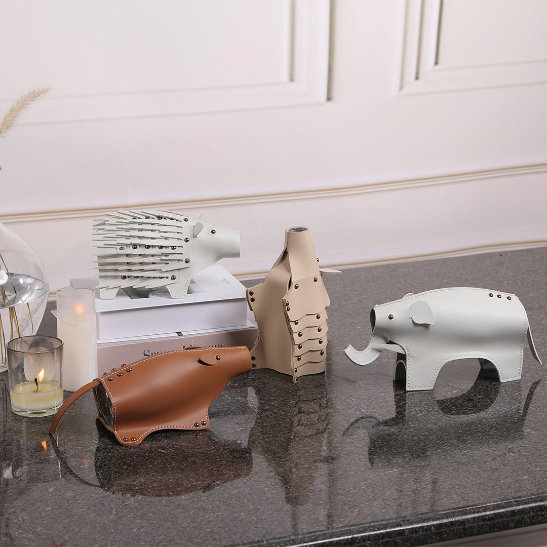BEACON Rhino Vase Sculpture KB3023, decorative ceramic vase with detailed rhino design, ideal for modern home decor.