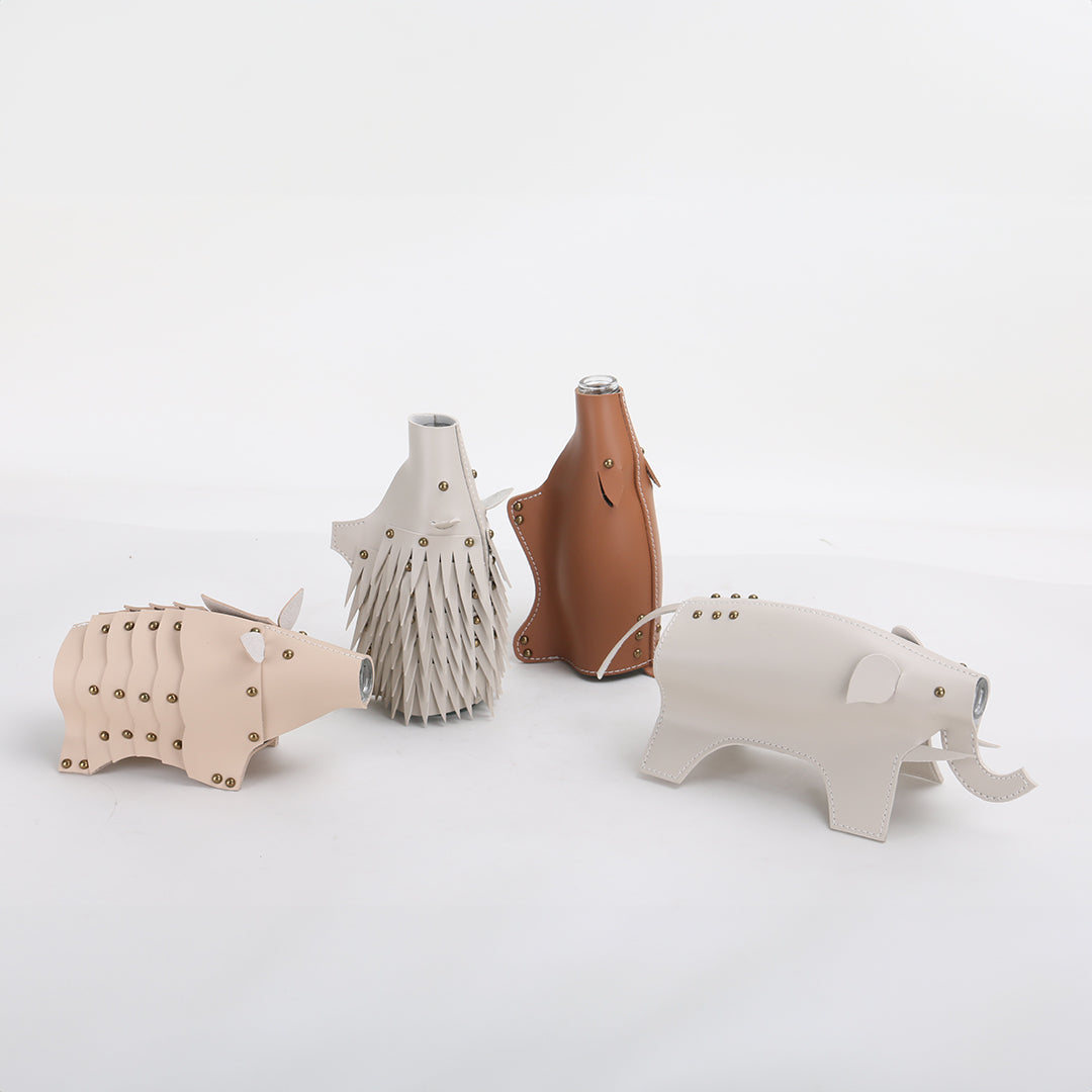 BEACON Rhino Vase or Sculpture KB3023, decorative ceramic vase with a detailed rhino design, ideal for modern home decor.