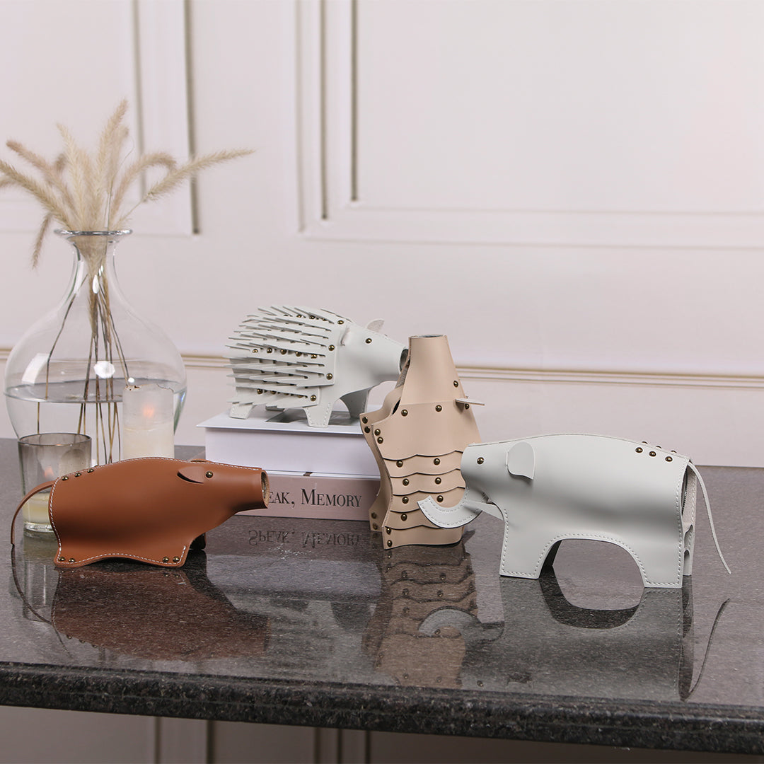 BEACON Rhino Vase or Sculpture KB3023, decorative ceramic vase with detailed rhino design for modern home decor.