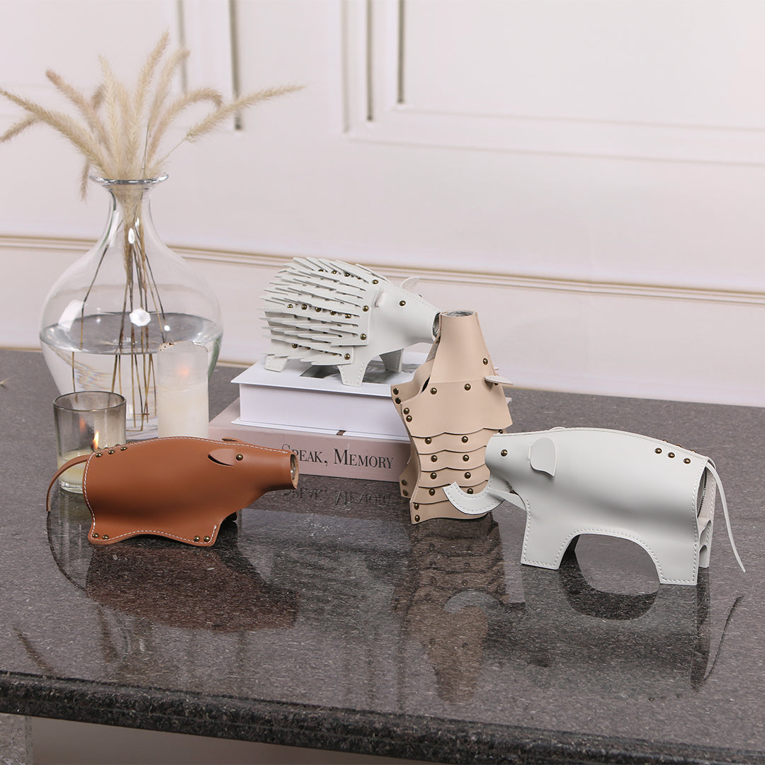BEACON Rhino Vase or Sculpture KB3023, decorative ceramic vase with a detailed rhinoceros design, suitable for display or decor.