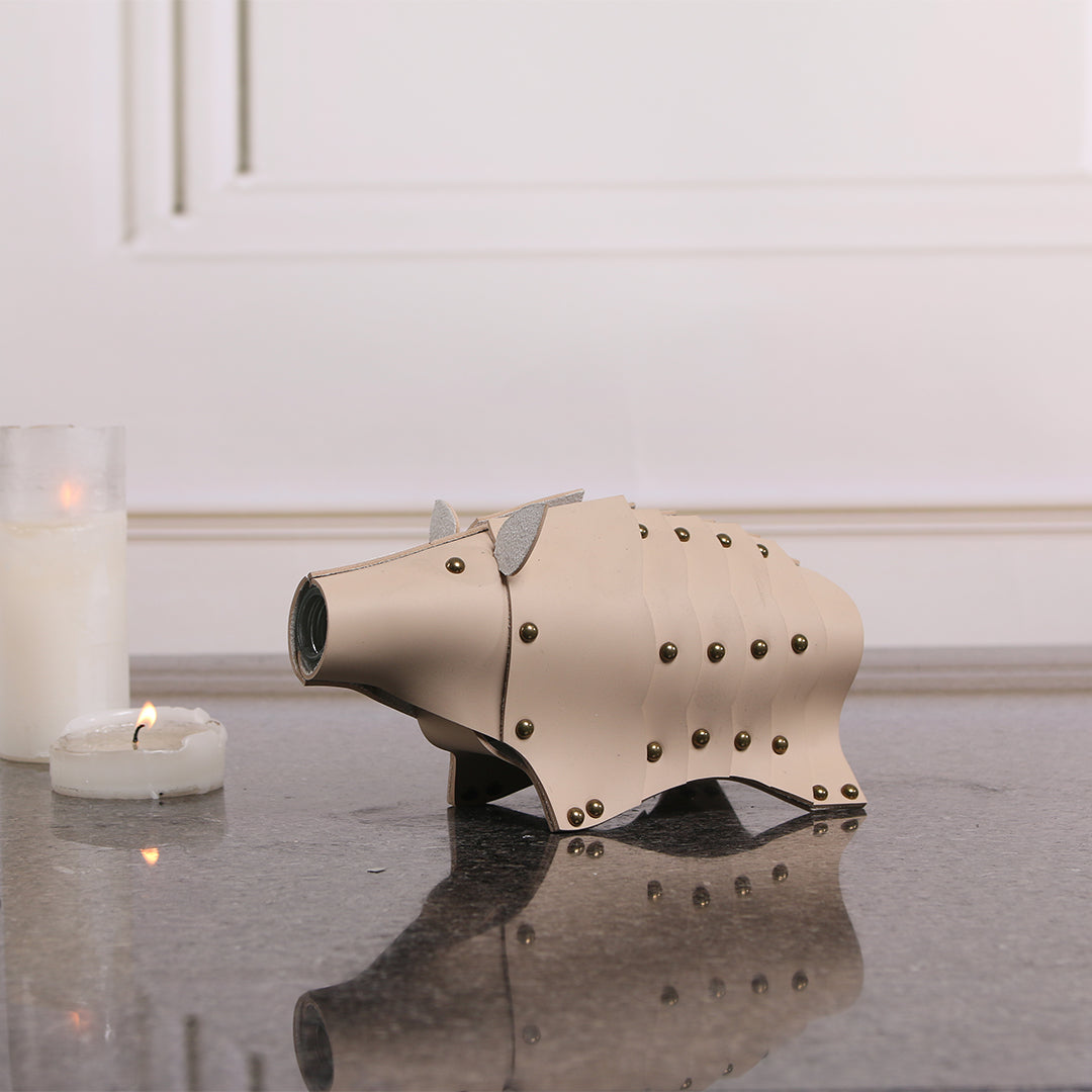 BEACON Rhino Vase or Sculpture KB3023, decorative ceramic vase with detailed rhino design, perfect for modern home decor.