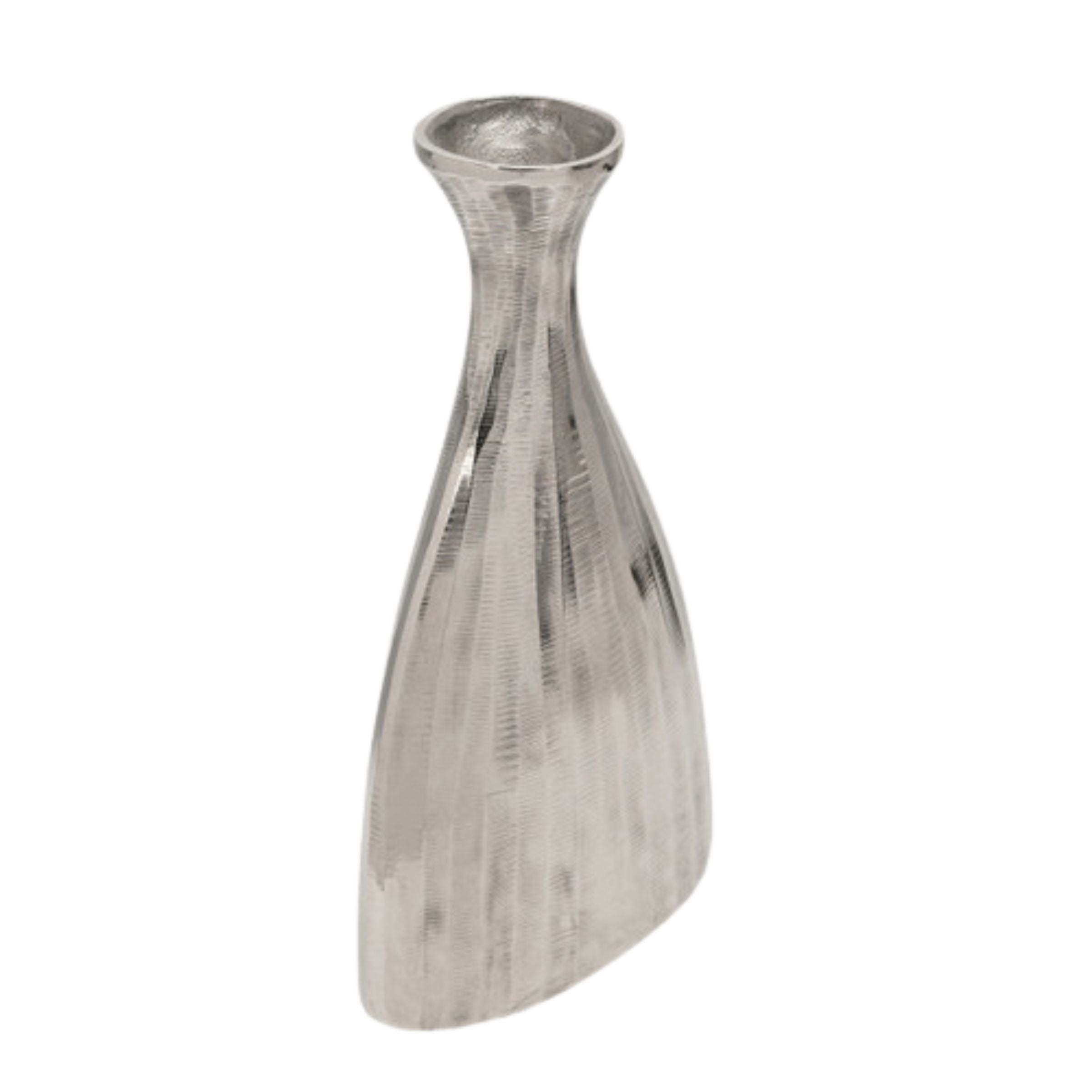 Ridged Metal Vase 15607-01 -  Vases | المزهرية المعدنية المقطعة للتسليم - ebarza Furniture UAE | Shop Modern Furniture in Abu Dhabi & Dubai - مفروشات ايبازرا في الامارات | تسوق اثاث عصري وديكورات مميزة في دبي وابوظبي