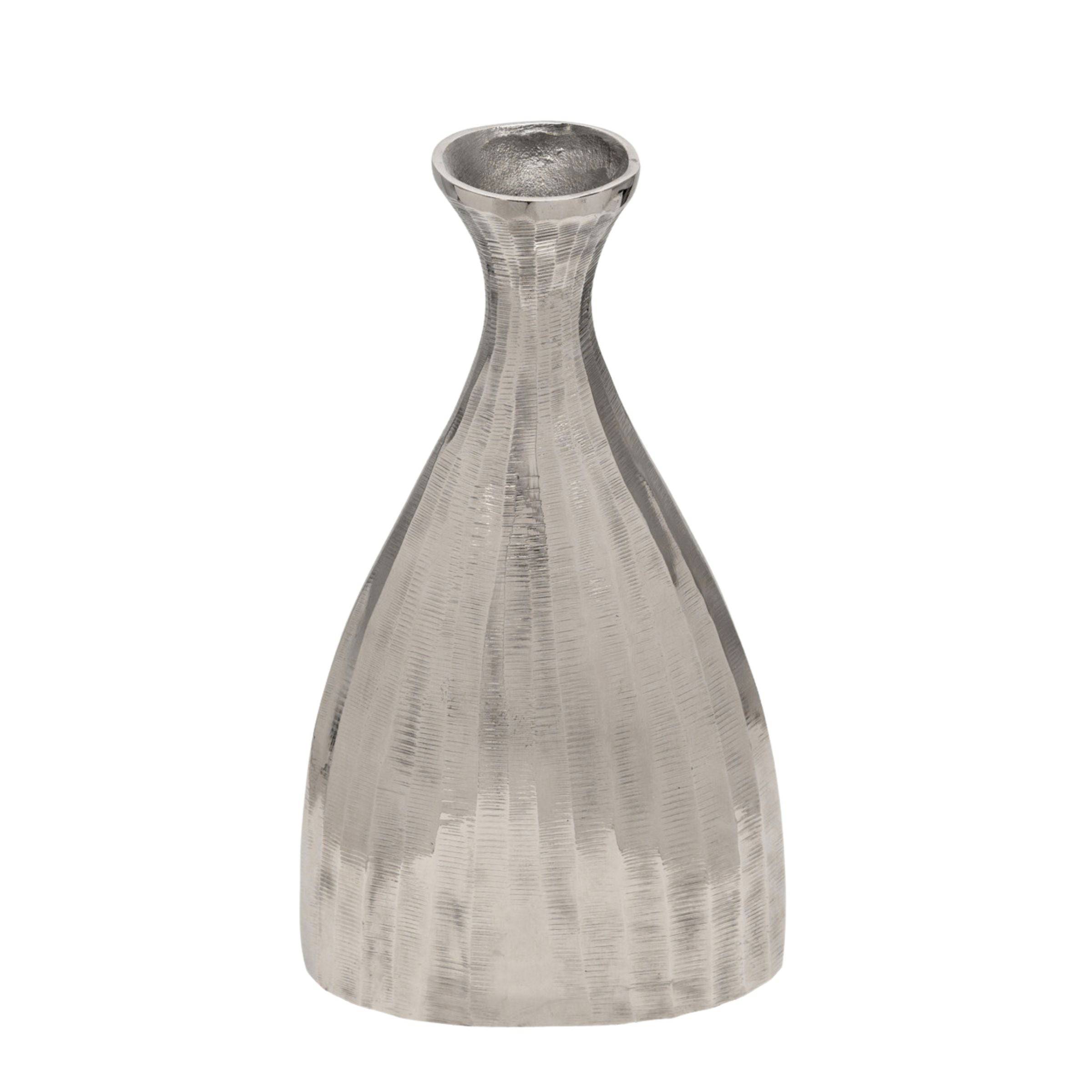 Ridged Metal Vase 15607-01 -  Vases | المزهرية المعدنية المقطعة للتسليم - ebarza Furniture UAE | Shop Modern Furniture in Abu Dhabi & Dubai - مفروشات ايبازرا في الامارات | تسوق اثاث عصري وديكورات مميزة في دبي وابوظبي