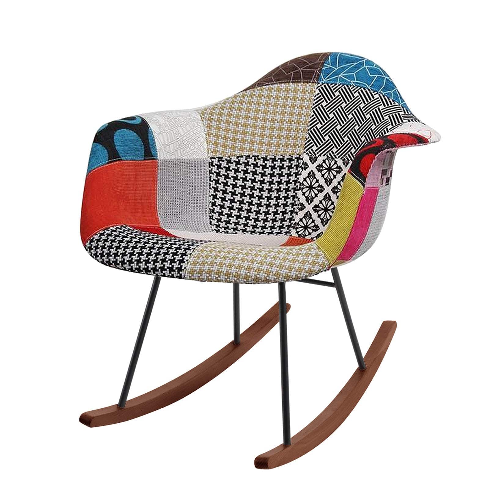 Rocking Chair-Fabric-  Hmt-042-1 -  Chairs | كرسي هزاز - قماش- - ebarza Furniture UAE | Shop Modern Furniture in Abu Dhabi & Dubai - مفروشات ايبازرا في الامارات | تسوق اثاث عصري وديكورات مميزة في دبي وابوظبي