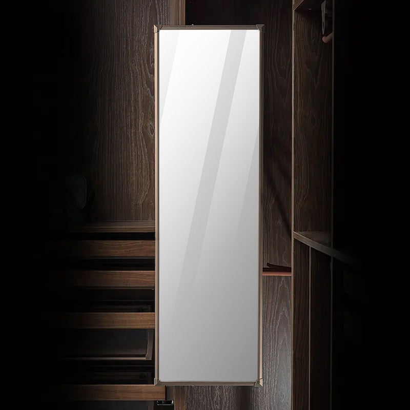 Rotating BEACON MA.5303 mirror with adjustable arm and round reflective surface, designed for versatile wall mounting.