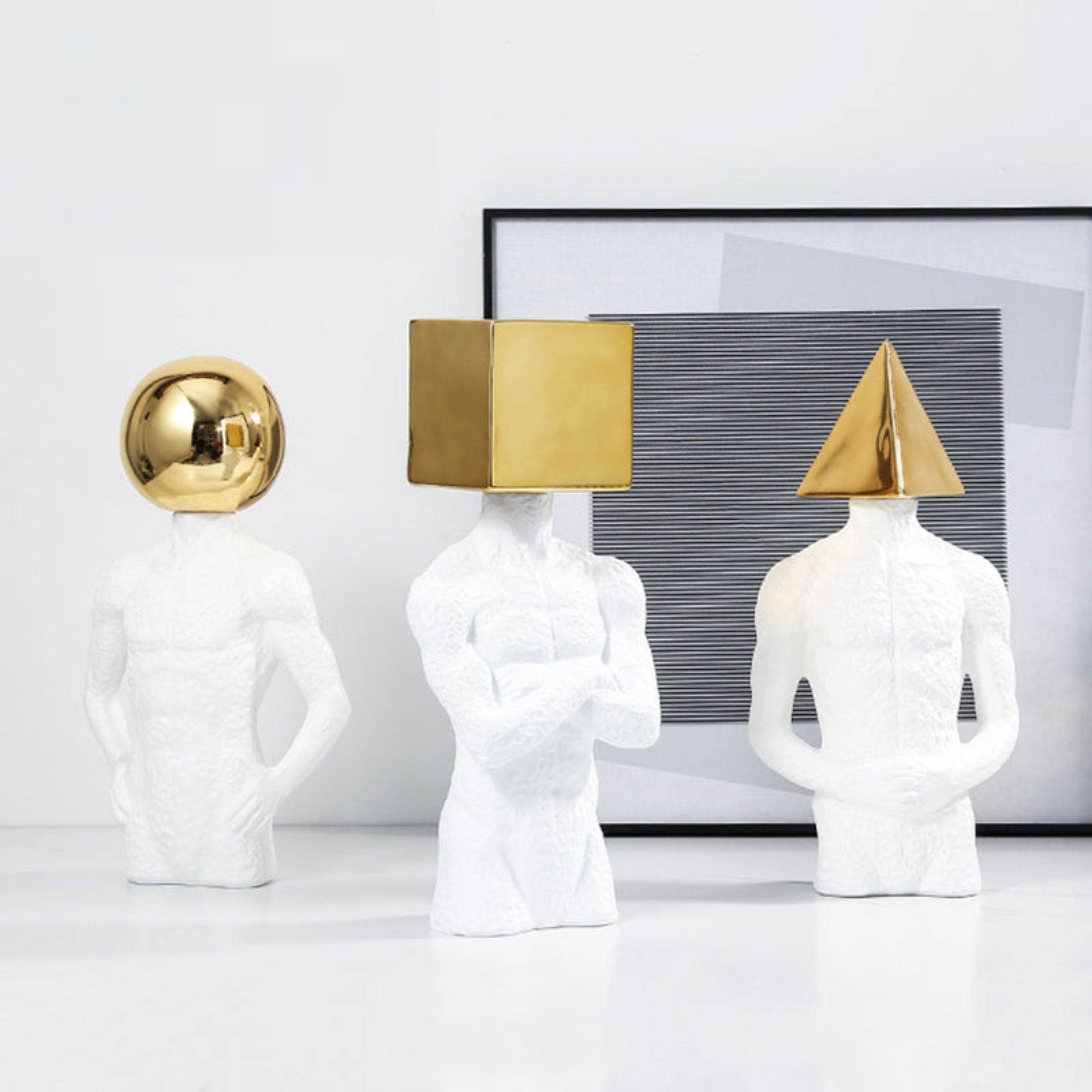 Round Man Gold A Fc-Sz2194A -  Home Decor Figurines | ديكور رجل مستدير الذهبي - ebarza Furniture UAE | Shop Modern Furniture in Abu Dhabi & Dubai - مفروشات ايبازرا في الامارات | تسوق اثاث عصري وديكورات مميزة في دبي وابوظبي