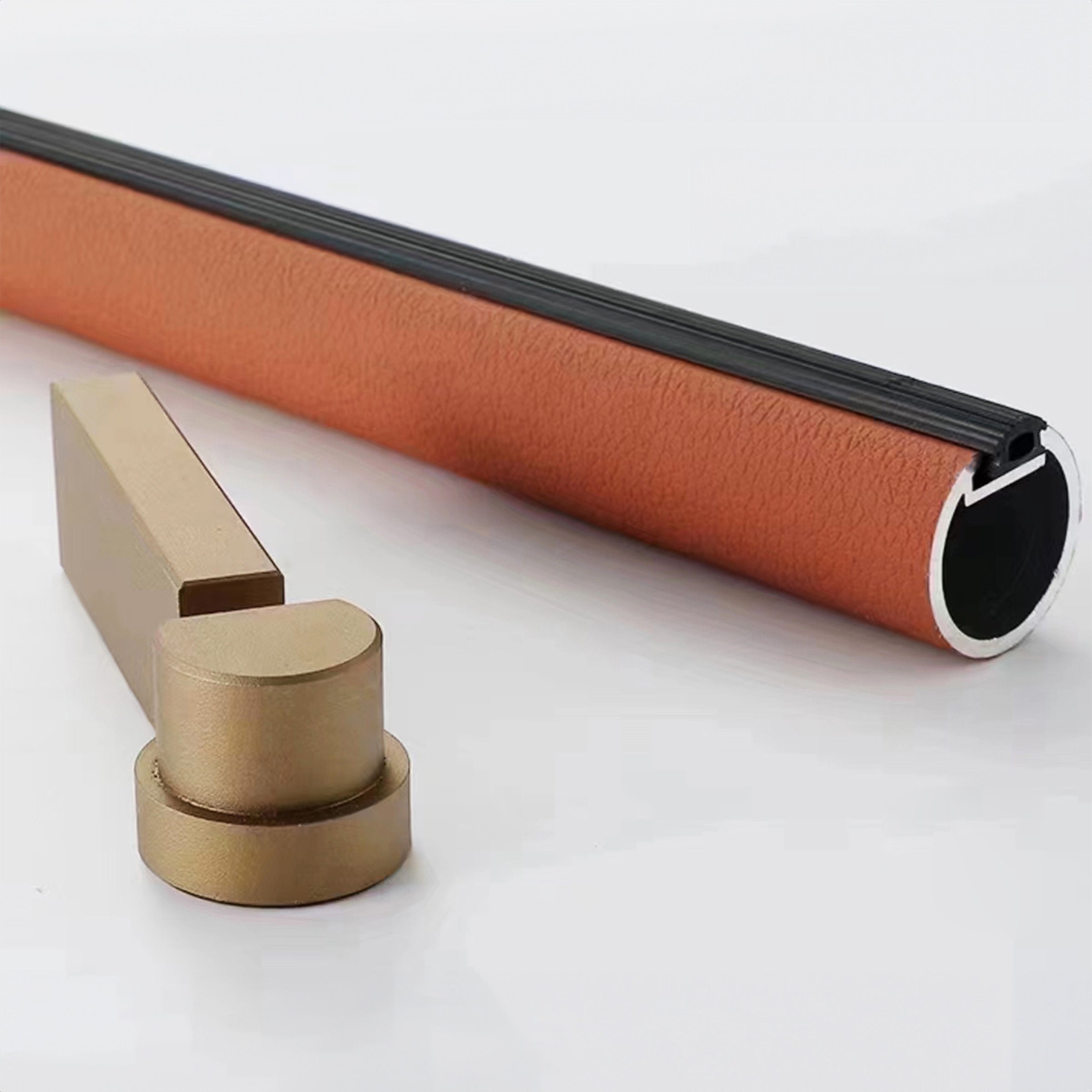 Orange BEACON round tube cabinet cloth hangers, 29mm diameter, 3-meter length, ideal for organizing fabric and textiles.