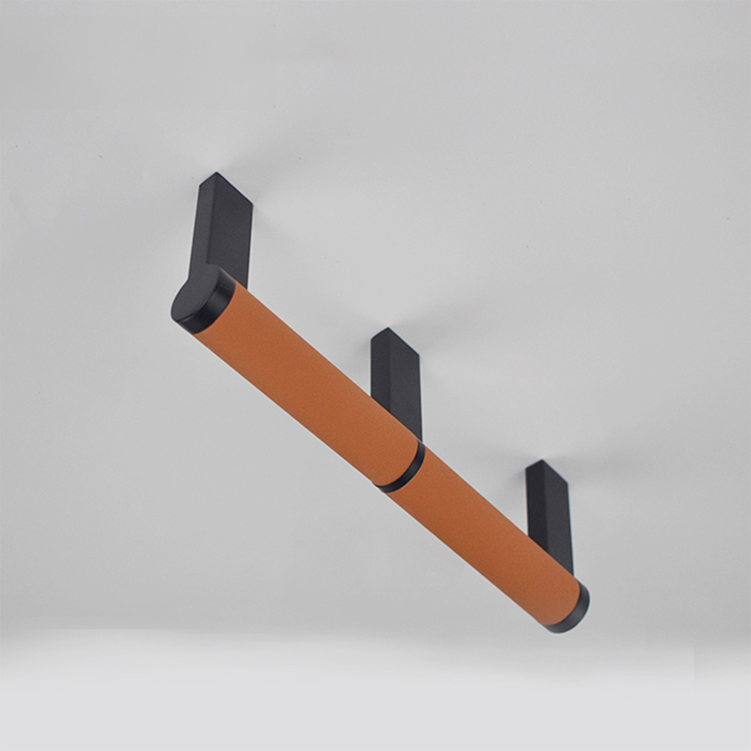 Orange BEACON round tube cabinet cloth hangers, 29mm diameter, 3-meter length, for organizing garments in cabinets.