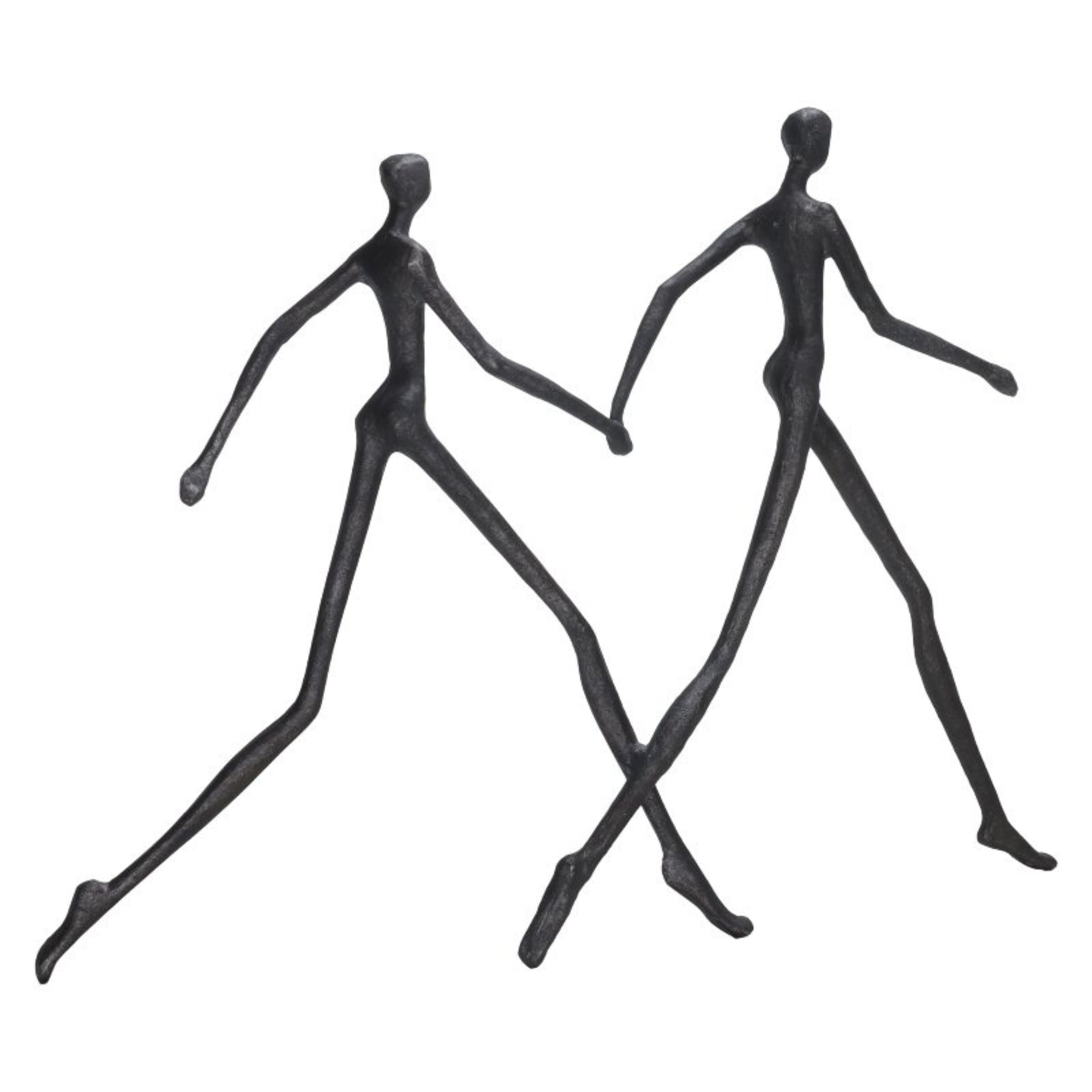 Black alloy runner home decor figurine by Beacon, sleek modern sculpture for stylish interior decoration.