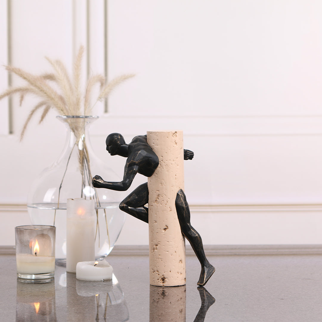 BEACON Running Man KA3123A home decor figurine showcasing a dynamic running pose, ideal for modern interior decoration.