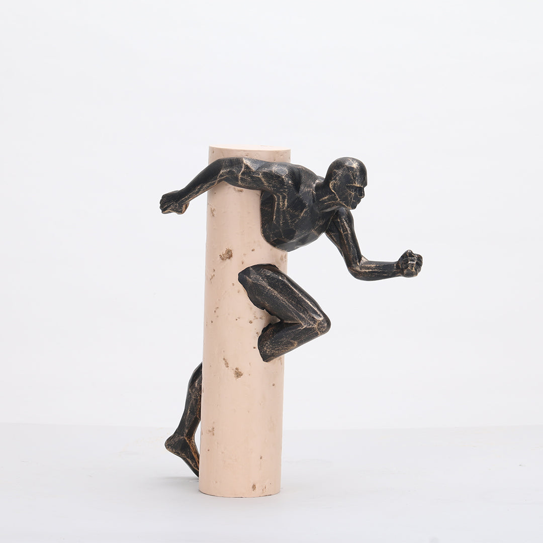 Running Man KA3123A home decor figurine by BEACON, depicting a dynamic running pose in a sleek, modern design.