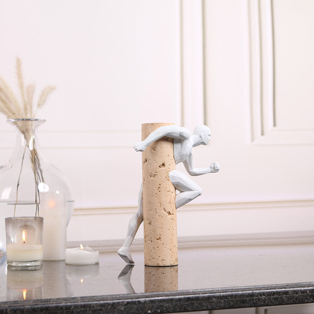 BEACON Running Man KA3123B home decor figurine, detailed sculpture showcasing dynamic running pose for modern interior decor.