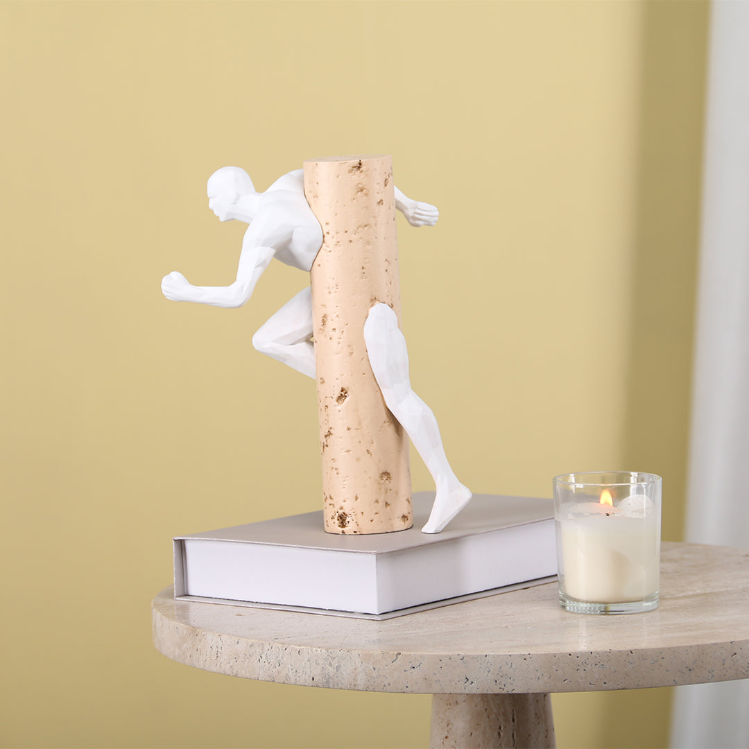 BEACON Running Man KA3123B home decor figurine showcasing a dynamic running pose, ideal for modern interior decoration.