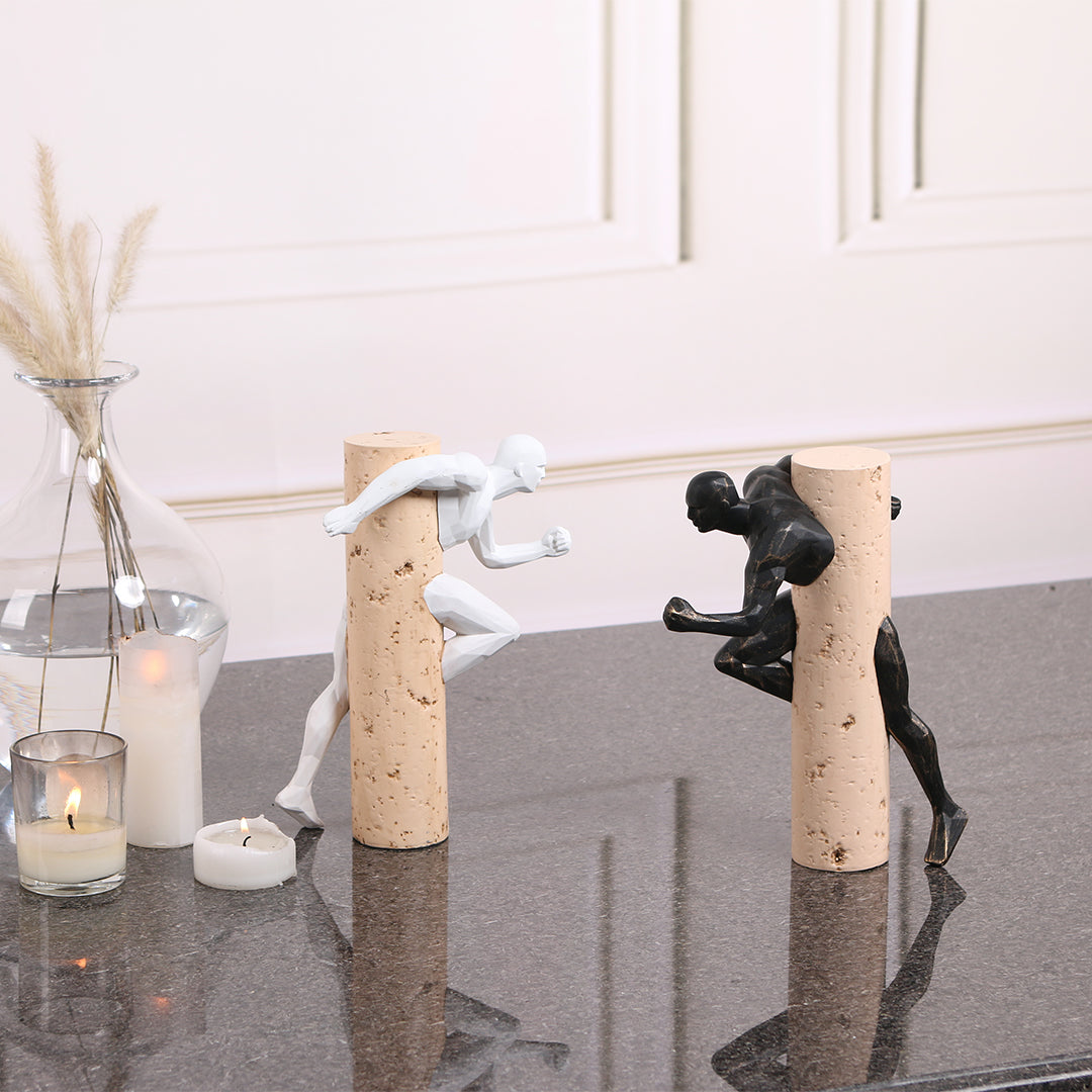 BEACON Running Man KA3123B home decor figurine featuring a dynamic running pose, ideal for modern interior decoration.