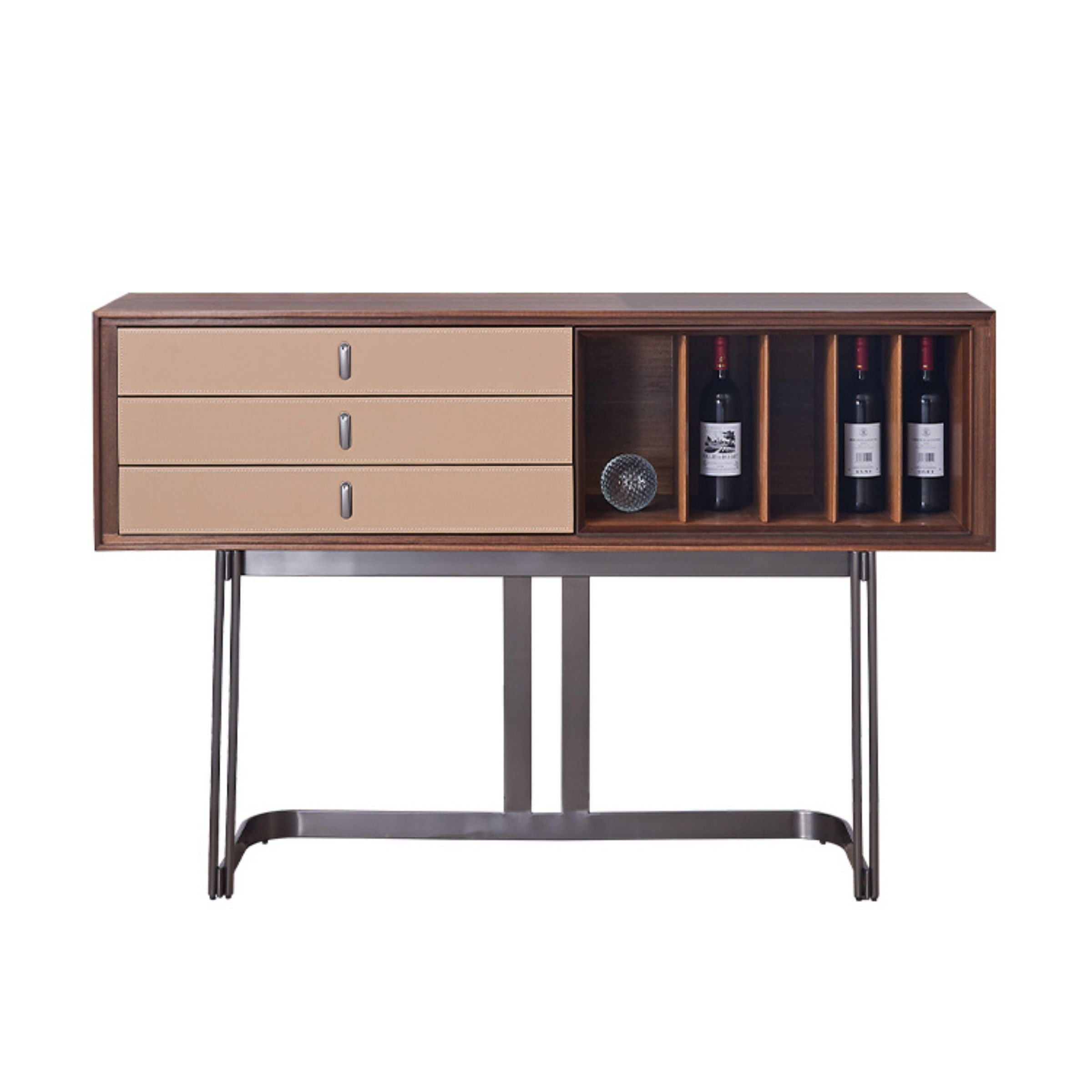BEACON Saddle Leather Sideboard MLL-X01 featuring a sleek design with saddle leather finish and modern sideboard style.