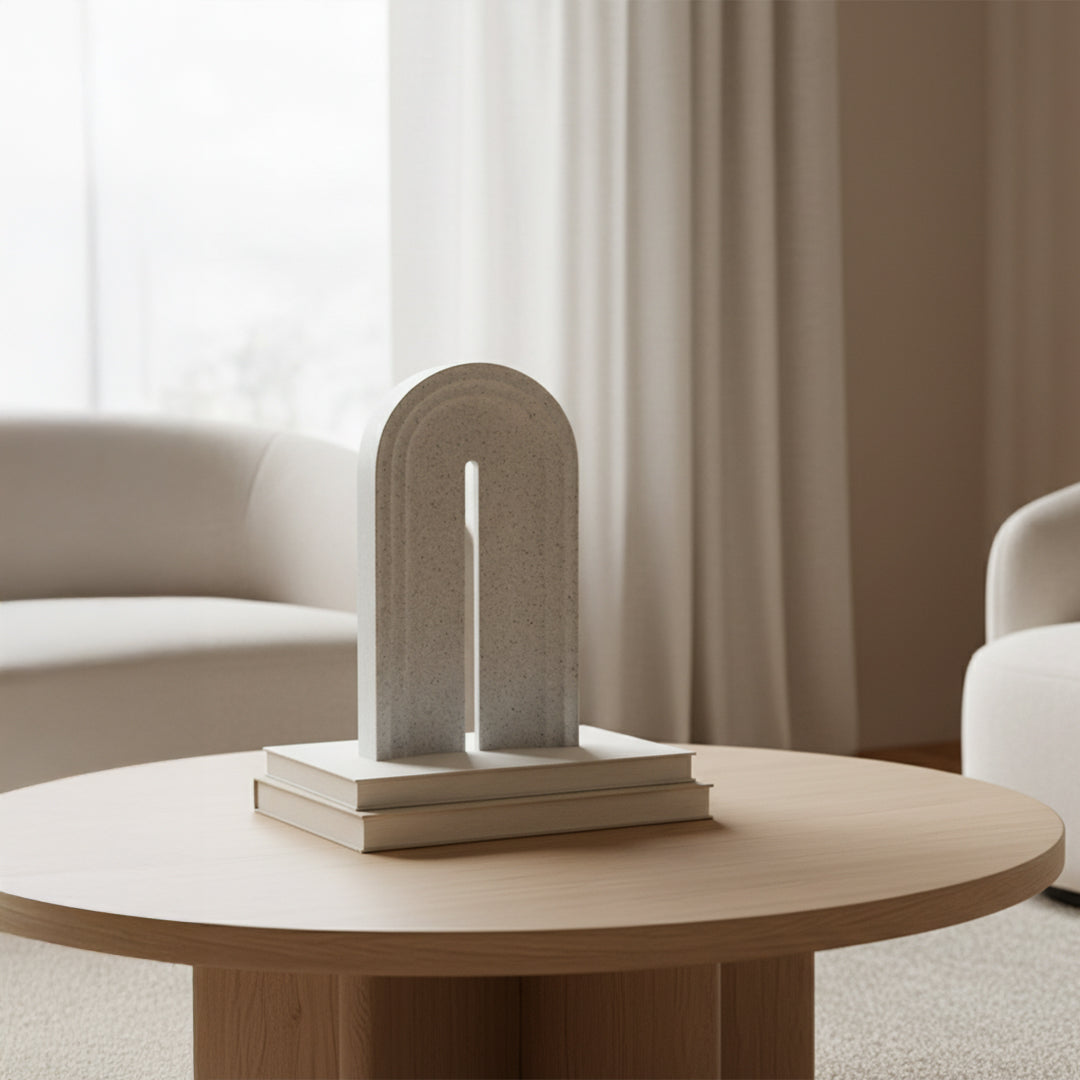 Long Sahara Linen Tray Ornaments by BEACON, decorative tray with textured linen surface and elegant design.