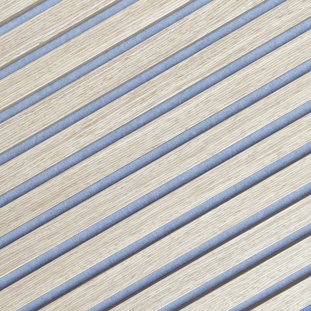 300x60x2.1cm Slat Acoustic Panel 35-15mm Fire Retardant Decoration Panel White Oak 001 (Light Grey TG018) -  Wall Panels - ebarza Furniture UAE | Shop Modern Furniture in Abu Dhabi & Dubai - مفروشات ايبازرا في الامارات | تسوق اثاث عصري وديكورات مميزة في دبي وابوظبي
