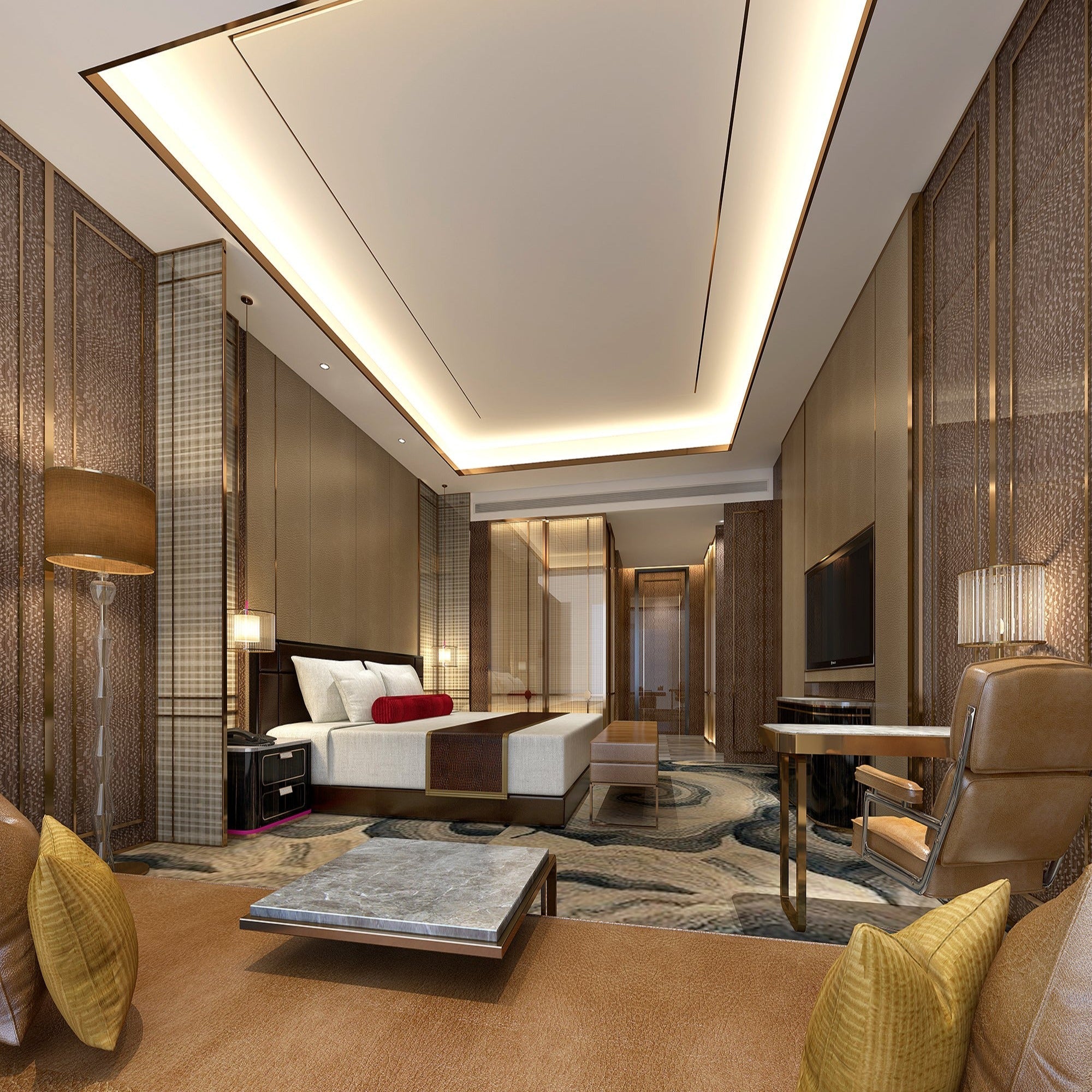 Sample of WPC WALL PANEL BB STICHING COLOR:H089 Coral Gold F-Sample -  Wall panels samples - ebarza Furniture UAE | Shop Modern Furniture in Abu Dhabi & Dubai - مفروشات ايبازرا في الامارات | تسوق اثاث عصري وديكورات مميزة في دبي وابوظبي