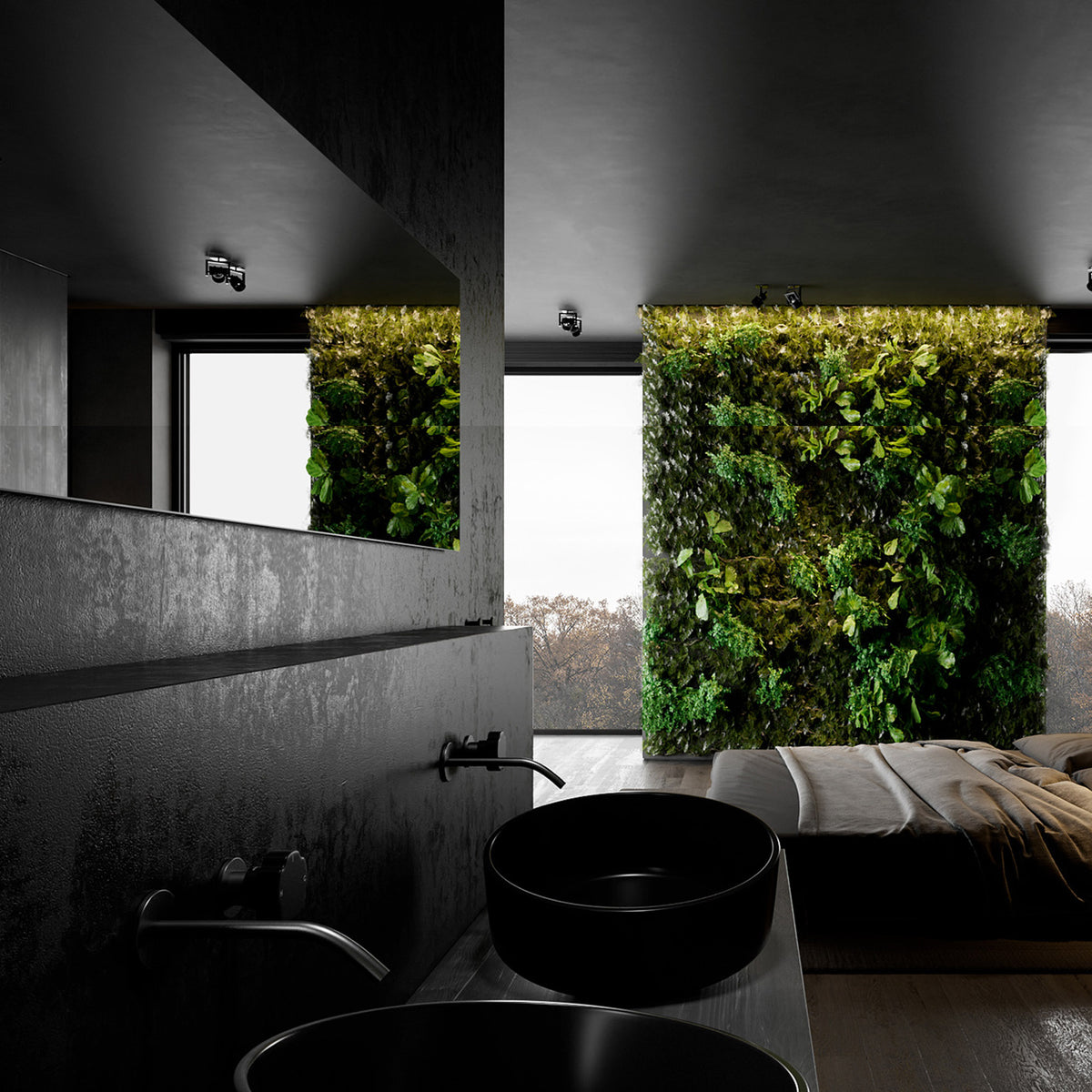 Sample of WPC WALL PANEL BB STICHING COLOR :H221 Hoshiyaku Black H ...