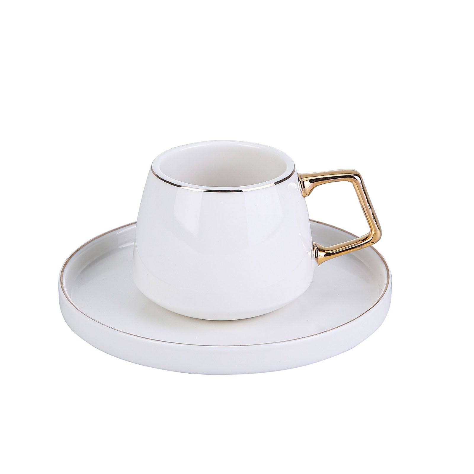 Saturn 6-seater porcelain coffee cup set by KARACA and KARACA HOME, includes six matching cups with elegant design.