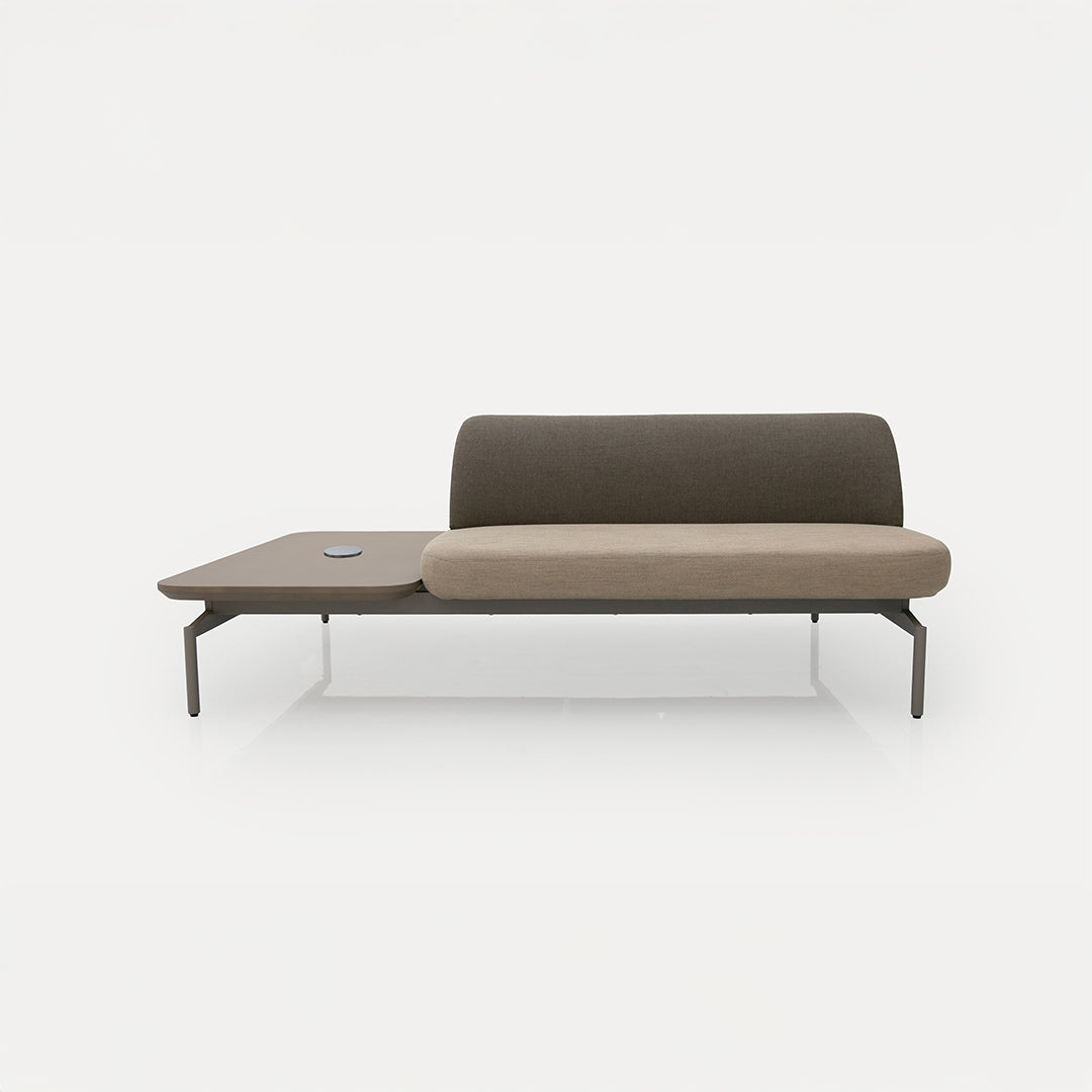 BEACON Dune sectional sofa with finished chair, modern design, soft fabric upholstery, and neutral color for stylish living room seating.