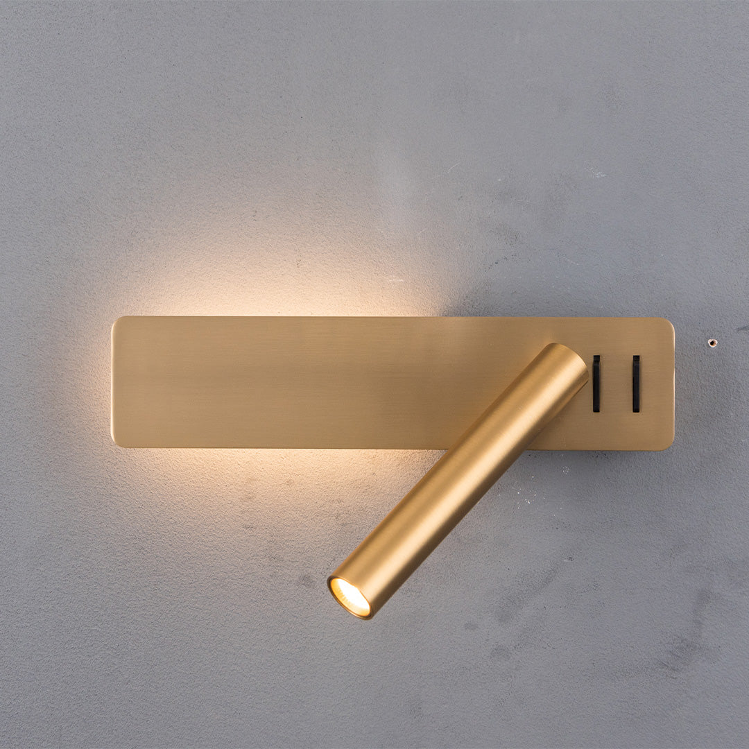 Seed Hotel Style Headboard/ Wall Reading Lamp Seed-WL 23-BR -  Wall Lamps - ebarza Furniture UAE | Shop Modern Furniture in Abu Dhabi & Dubai - مفروشات ايبازرا في الامارات | تسوق اثاث عصري وديكورات مميزة في دبي وابوظبي