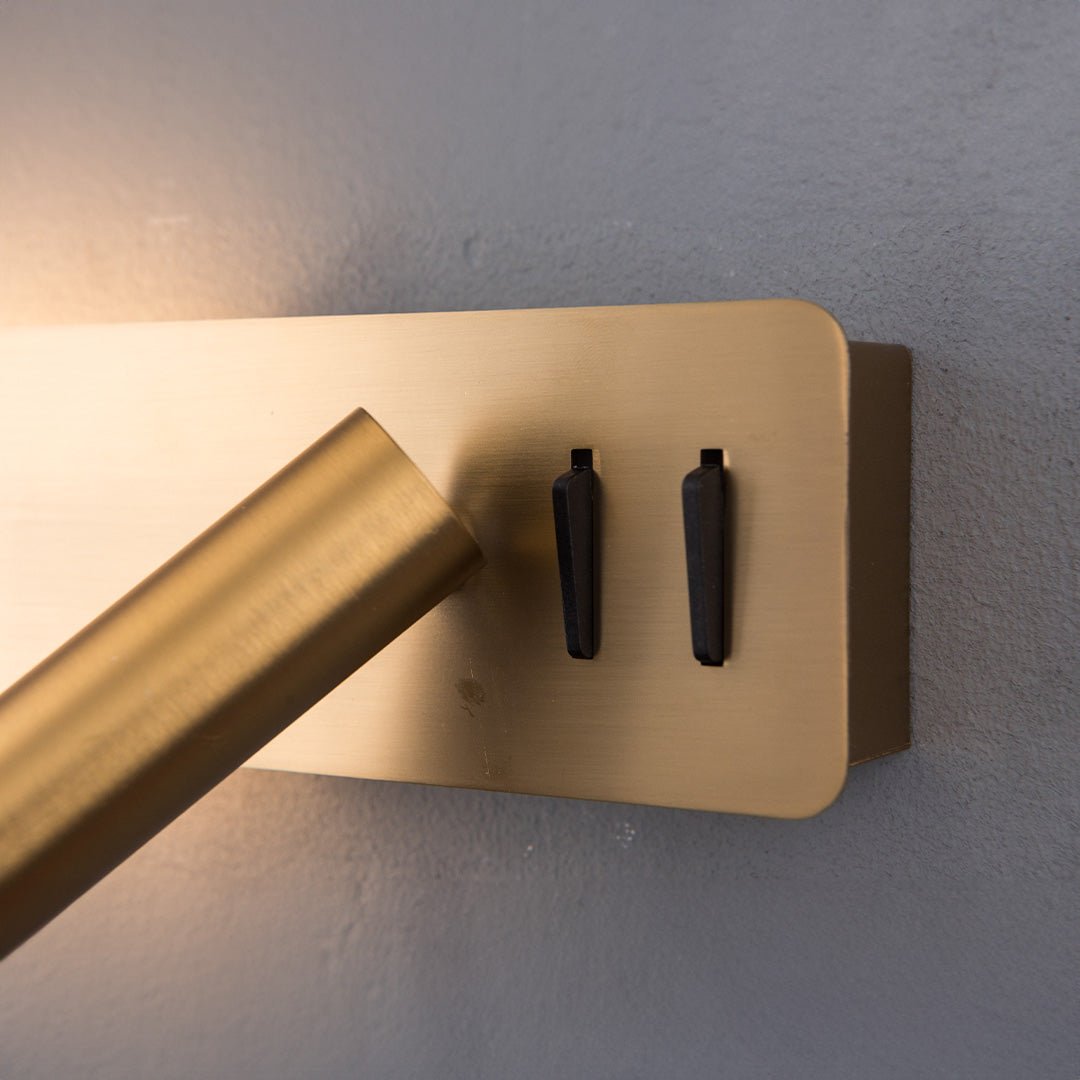 Seed Hotel Style Headboard/ Wall Reading Lamp Seed-WL 23-BR -  Wall Lamps - ebarza Furniture UAE | Shop Modern Furniture in Abu Dhabi & Dubai - مفروشات ايبازرا في الامارات | تسوق اثاث عصري وديكورات مميزة في دبي وابوظبي