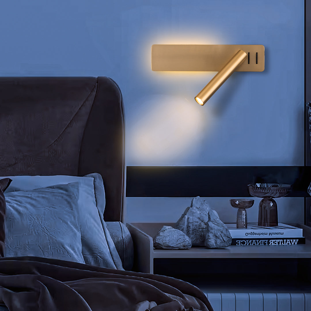 Seed Hotel Style Headboard/ Wall Reading Lamp Seed-WL 23-BR -  Wall Lamps - ebarza Furniture UAE | Shop Modern Furniture in Abu Dhabi & Dubai - مفروشات ايبازرا في الامارات | تسوق اثاث عصري وديكورات مميزة في دبي وابوظبي