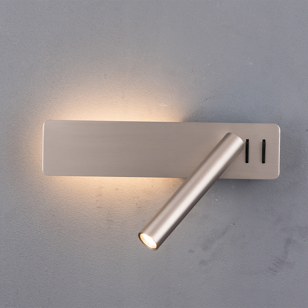 Seed Hotel Style Headboard Wall Reading Lamp by BEACON, wall-mounted lamp with adjustable reading light and sleek design.