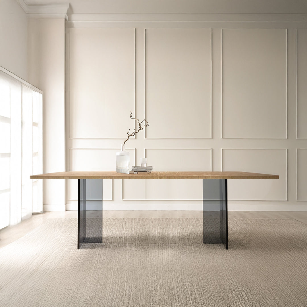 Set of 2 Acrylic T-Style Table Legs Grey -  Table bases - ebarza Furniture UAE | Shop Modern Furniture in Abu Dhabi & Dubai - مفروشات ايبازرا في الامارات | تسوق اثاث عصري وديكورات مميزة في دبي وابوظبي