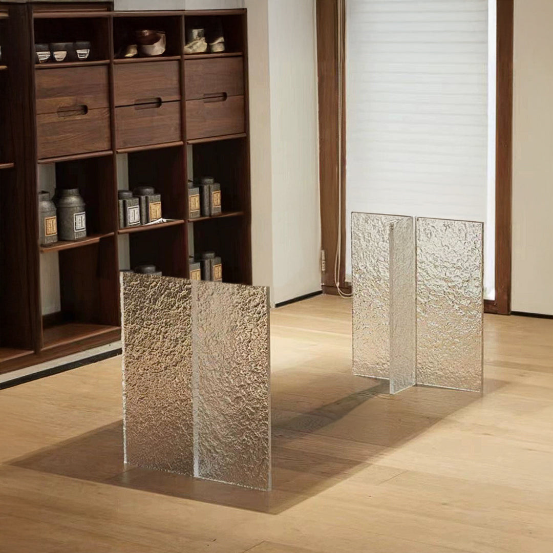 Set of 2 Acrylic T-Style Table Legs Transparent -  Table bases - ebarza Furniture UAE | Shop Modern Furniture in Abu Dhabi & Dubai - مفروشات ايبازرا في الامارات | تسوق اثاث عصري وديكورات مميزة في دبي وابوظبي