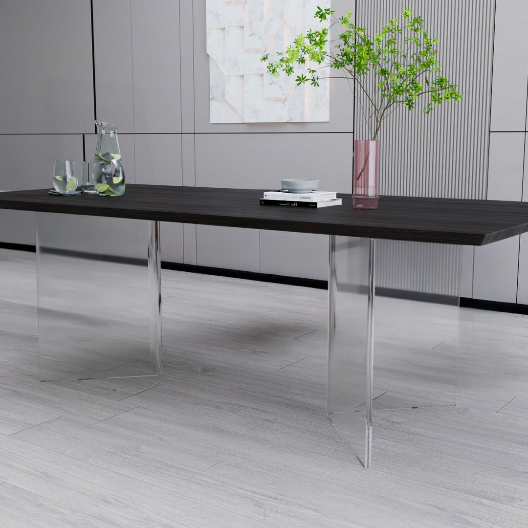 Set of 2 Acrylic V-Style Table Legs Transparent -  Table bases - ebarza Furniture UAE | Shop Modern Furniture in Abu Dhabi & Dubai - مفروشات ايبازرا في الامارات | تسوق اثاث عصري وديكورات مميزة في دبي وابوظبي