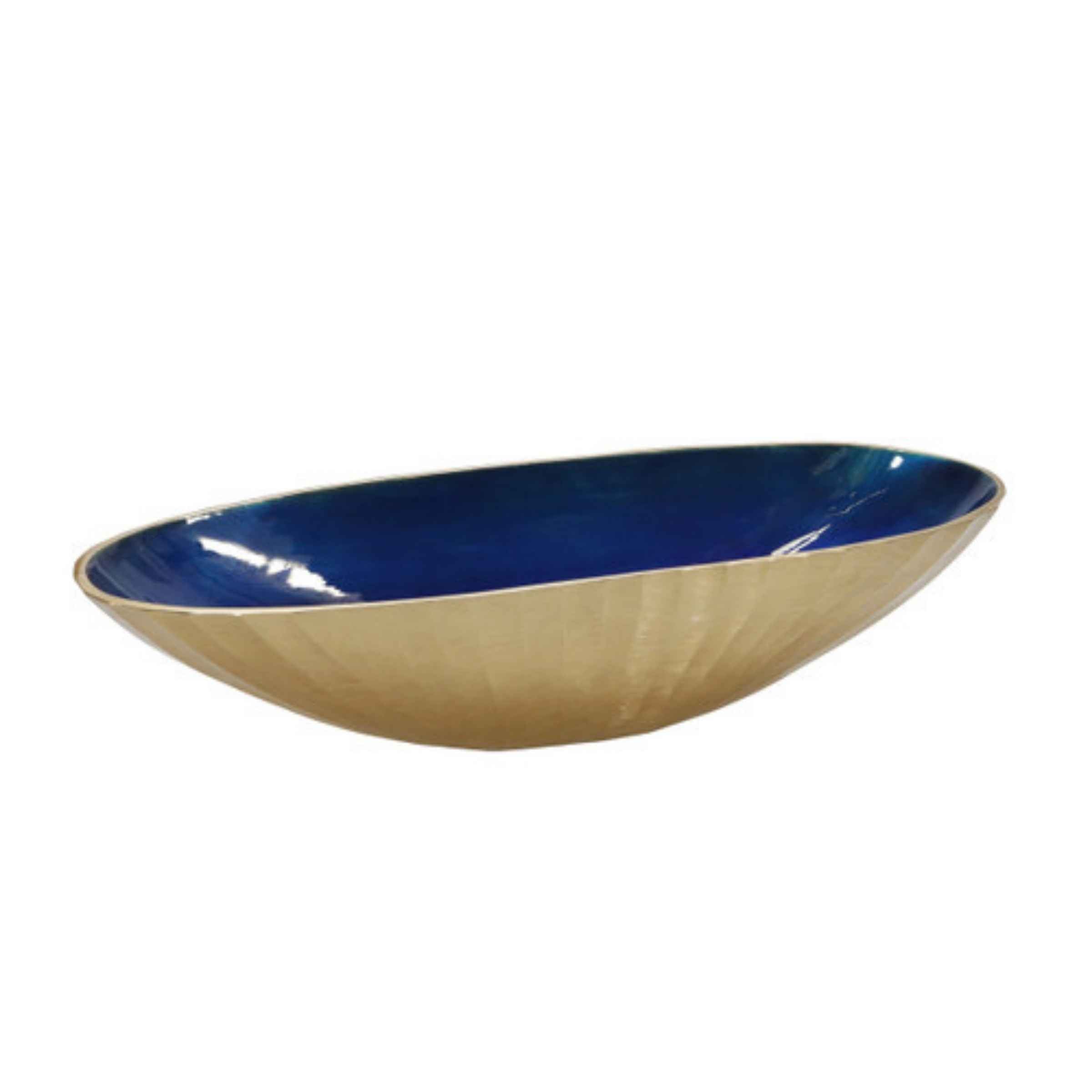 Set Of 2 Aluminum Oval Bowl - Blue 15235-02 -  Bowls | طقم مكون من 2 وعاء ألومنيوم بيضاوي - أزرق - ebarza Furniture UAE | Shop Modern Furniture in Abu Dhabi & Dubai - مفروشات ايبازرا في الامارات | تسوق اثاث عصري وديكورات مميزة في دبي وابوظبي