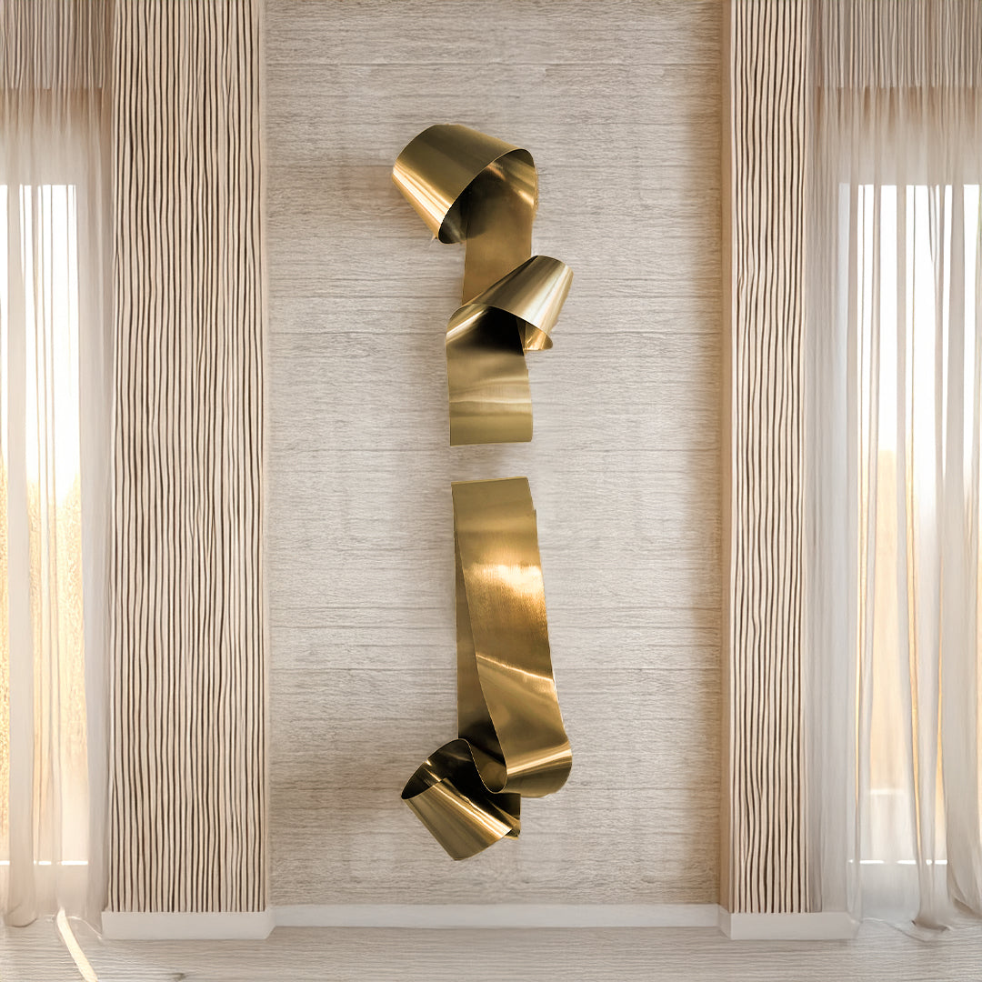 Pre-order 25 Days Delivery Set of 2 Hand Crafted Stainless Steel Artwork BG20230020/BG2022047 - Gold -  Artwork - ebarza Furniture UAE | Shop Modern Furniture in Abu Dhabi & Dubai - مفروشات ايبازرا في الامارات | تسوق اثاث عصري وديكورات مميزة في دبي وابوظبي
