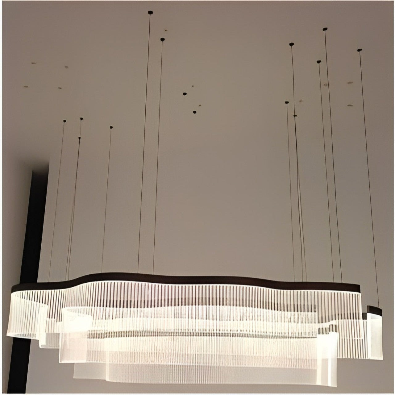 Set of 2 coffee brown BEACON pendant lamps with matching bases, modern design, ideal for stylish lighting in living or dining spaces.