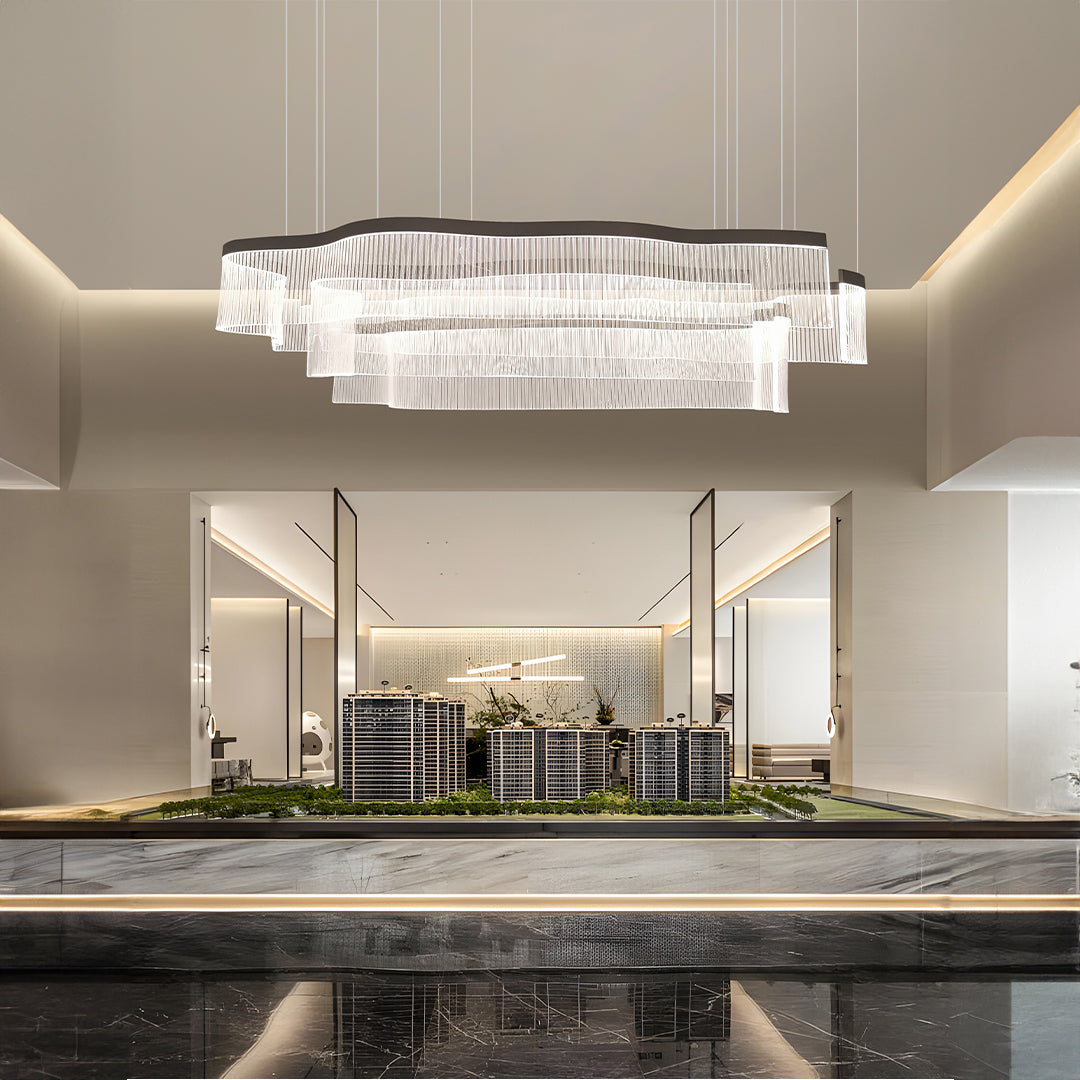 Set of 2 coffee brown pendant lamps with bases by BEACON, featuring sleek modern design for contemporary interior lighting.