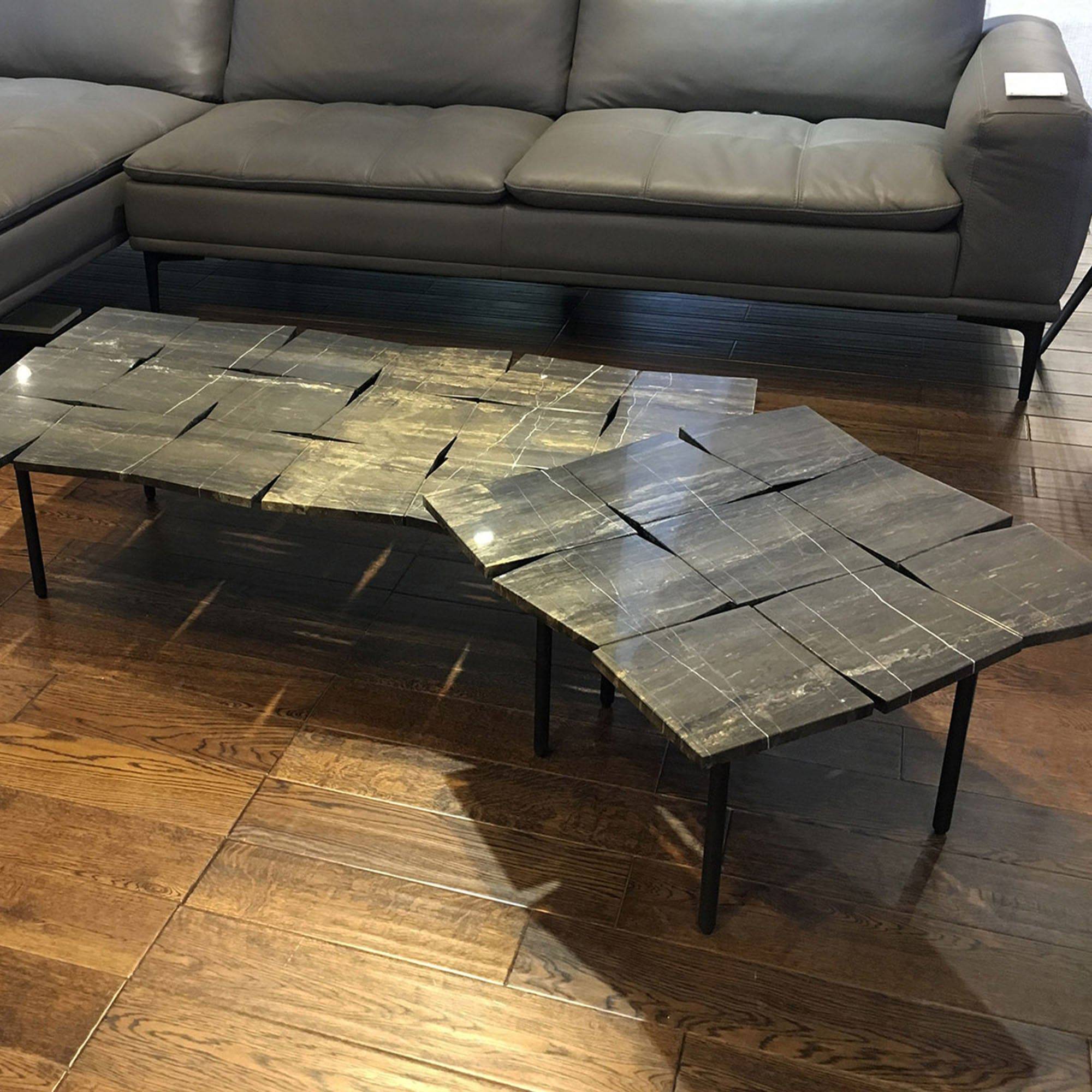 Set Of 2 Puzzle Natural Marble Tables 358Ct+358St -  Coffee Tables | طقم من 2 طاولات من الرخام الطبيعي - ebarza Furniture UAE | Shop Modern Furniture in Abu Dhabi & Dubai - مفروشات ايبازرا في الامارات | تسوق اثاث عصري وديكورات مميزة في دبي وابوظبي