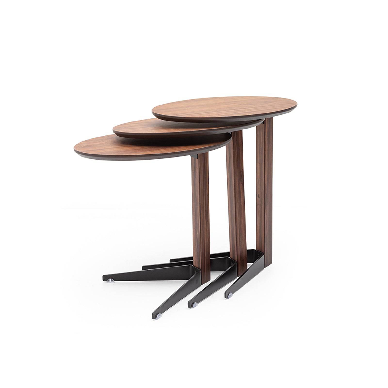 Set Of 3 Case Service Tables -  Side Tables | مجموعة من 3 طاولات جانبية - ebarza Furniture UAE | Shop Modern Furniture in Abu Dhabi & Dubai - مفروشات ايبازرا في الامارات | تسوق اثاث عصري وديكورات مميزة في دبي وابوظبي