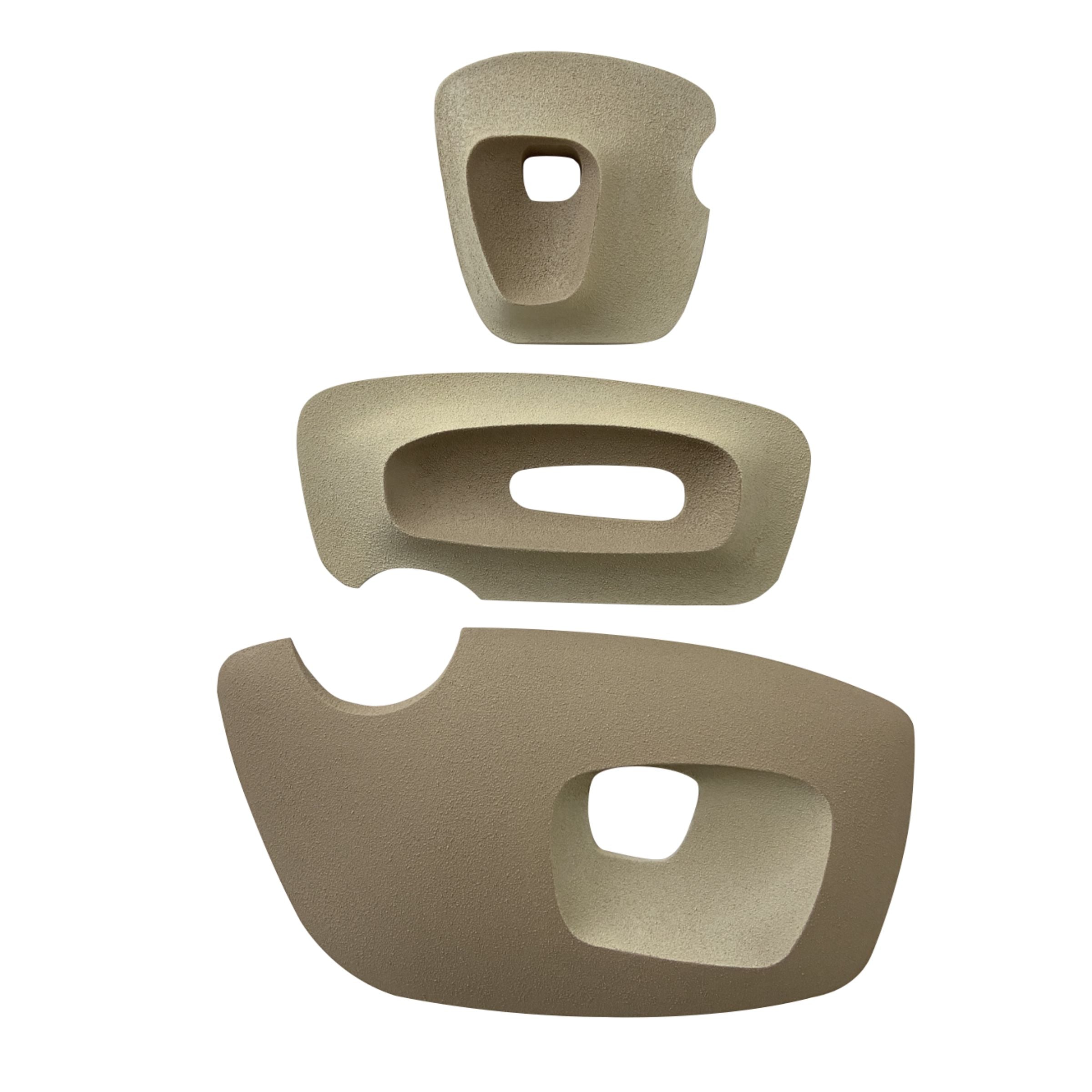 Set of 3 Wood Carving Sandstone PCA-011 -  Artwork - ebarza Furniture UAE | Shop Modern Furniture in Abu Dhabi & Dubai - مفروشات ايبازرا في الامارات | تسوق اثاث عصري وديكورات مميزة في دبي وابوظبي