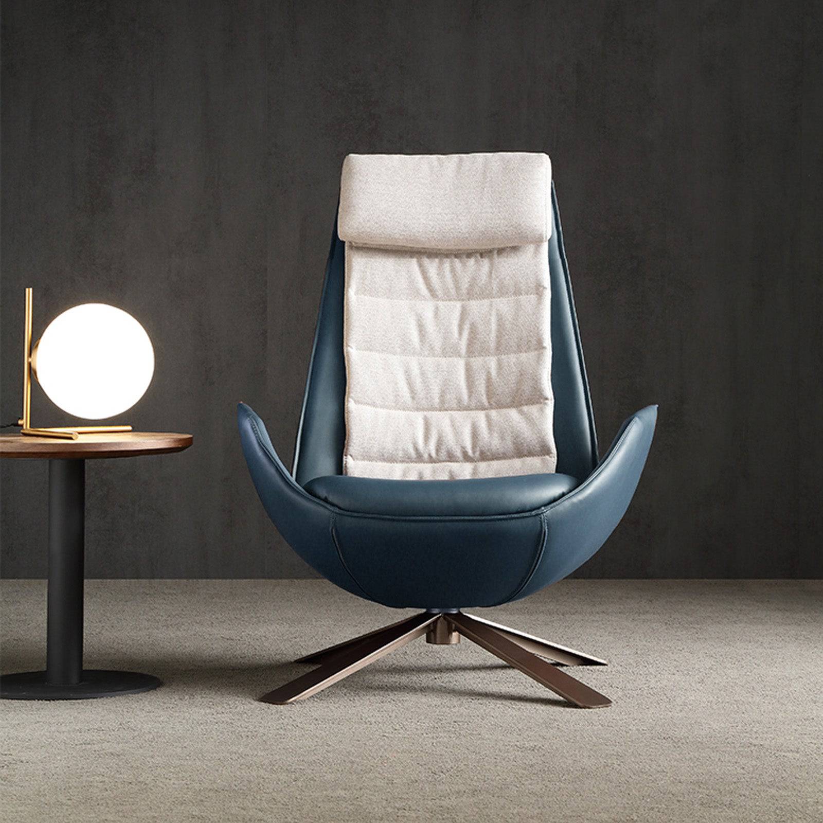 Severo Lounge Chair Lc045-Blue -  Lounge Chairs | كرسي صالة سيفيرو - ebarza Furniture UAE | Shop Modern Furniture in Abu Dhabi & Dubai - مفروشات ايبازرا في الامارات | تسوق اثاث عصري وديكورات مميزة في دبي وابوظبي