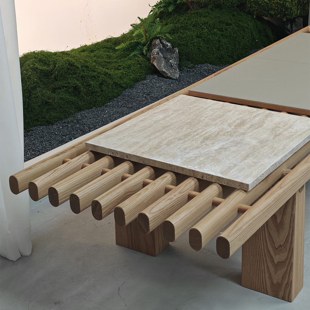 Severus Ashwood Bench by BEACON featuring a sleek wooden design with a smooth finish perfect for entryways or living rooms.