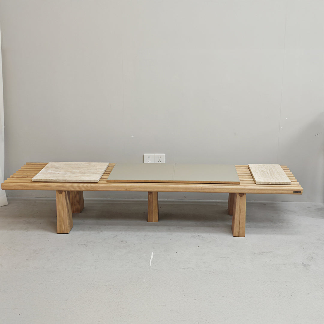 Severus Ashwood Bench by BEACON, wooden seating with a smooth finish and sturdy legs, ideal for entryways or living rooms.