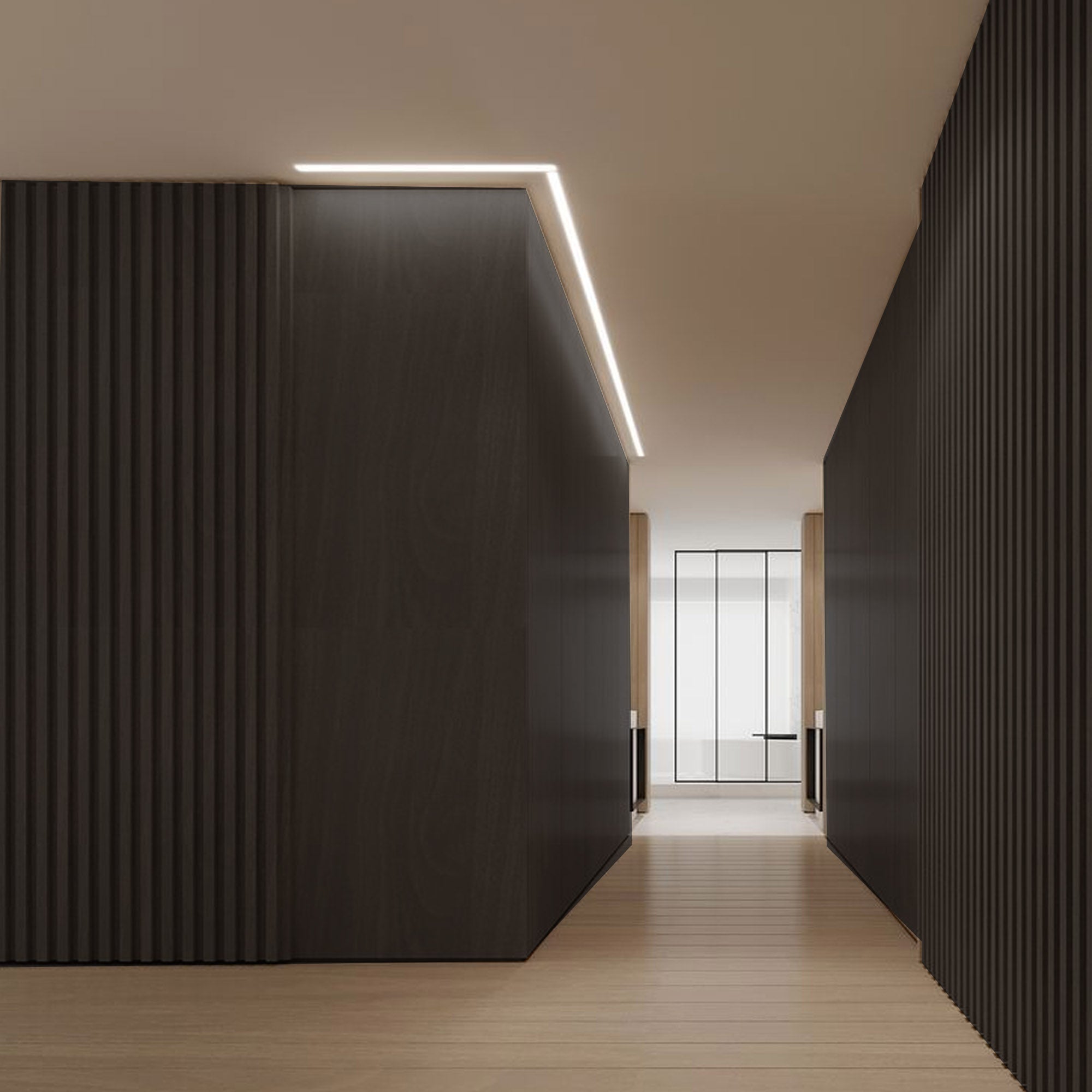 BEACON 320cm H Abrus Ovoides wall panel in H278 color, decorative shape panel for interior wall decor, modern design.