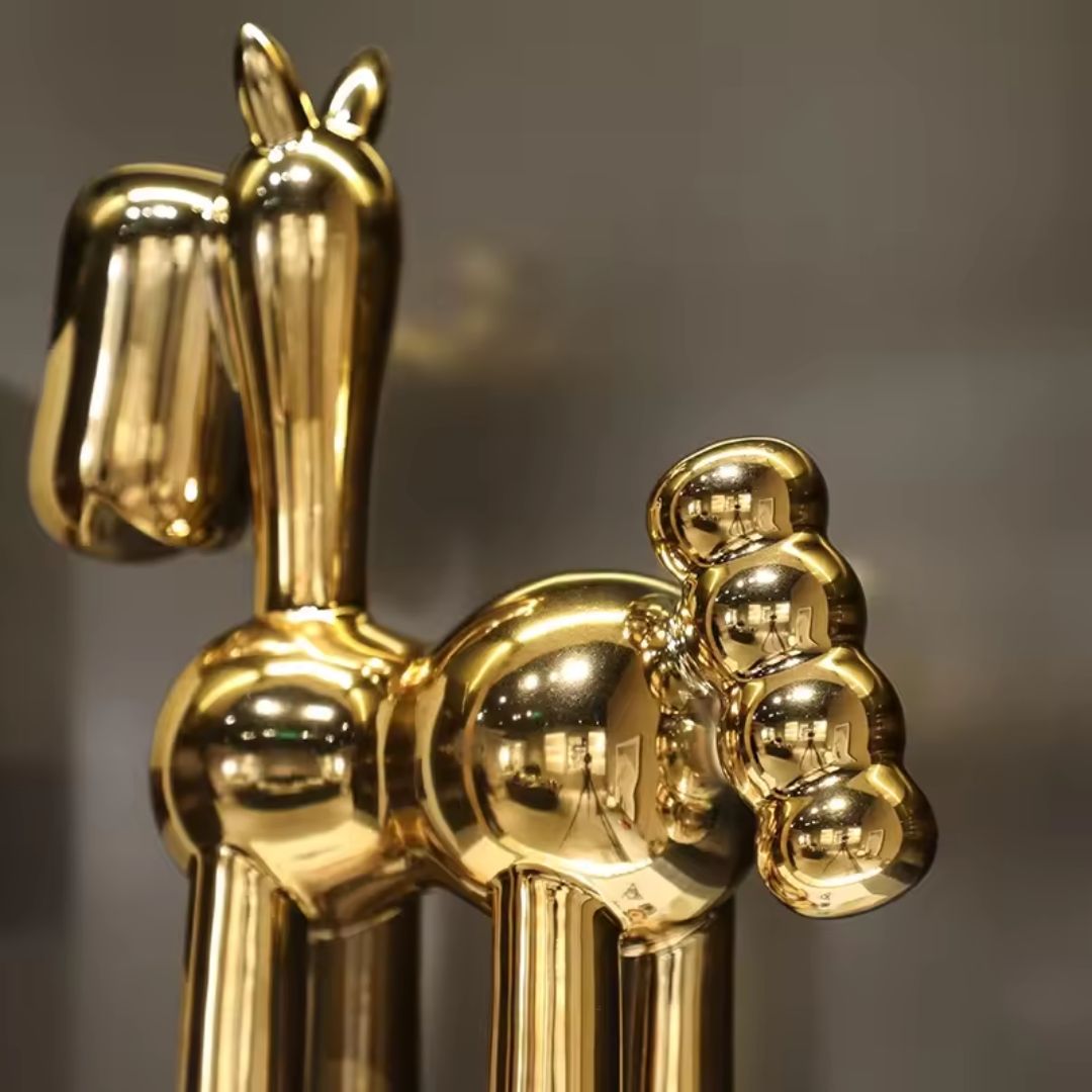 Shining Horse FF-D24017 home decor figurine by BEACON, featuring a glossy, elegant horse sculpture for stylish interior decor.