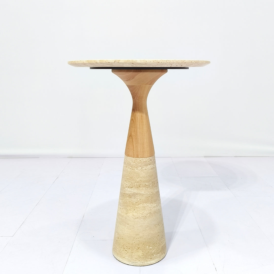 Beige BEACON JK-D224 side table with a simple rectangular design, featuring a smooth surface and sturdy legs.